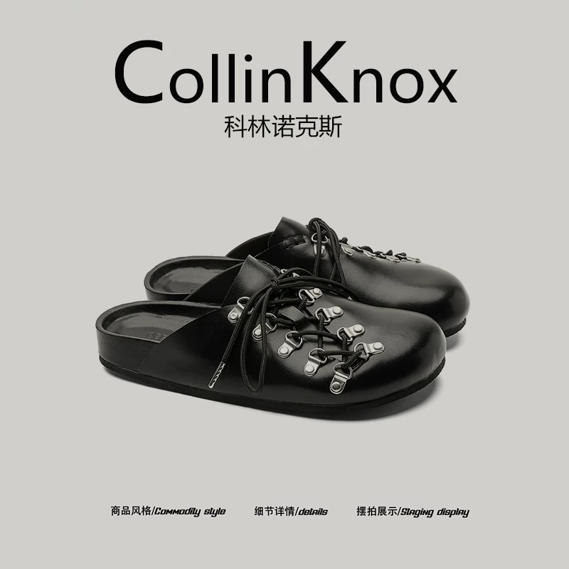 【Nắm bắt phong cách lười biếng】Dép kiểu Birkenstock bằng kim loại unisex hợp thời trang mới của CollinKnox mùa hè 2026.