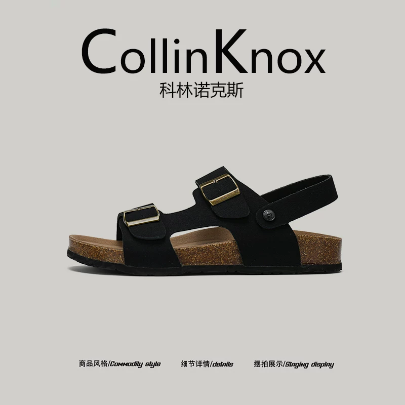 Sản phẩm chất lượng cao] Giày Birkenstock đế nút chai CollinKnox mùa hè 2025 dành cho nam, giày thời trang đa năng