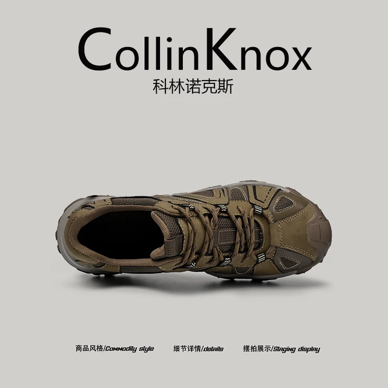 [Leo núi không gặp trở ngại] Giày đi bộ đường dài nhẹ mới mùa xuân CollinKnox2026 dành cho nam, giày ngoài trời chống va chạm