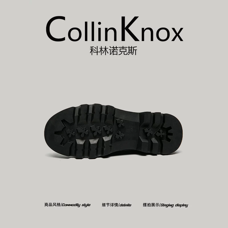 Giày lười nam CollinKnox 2025 mùa thu mới, đế dày, mũi giày rộng, được khuyên dùng cho khán giả có sở thích đặc biệt.