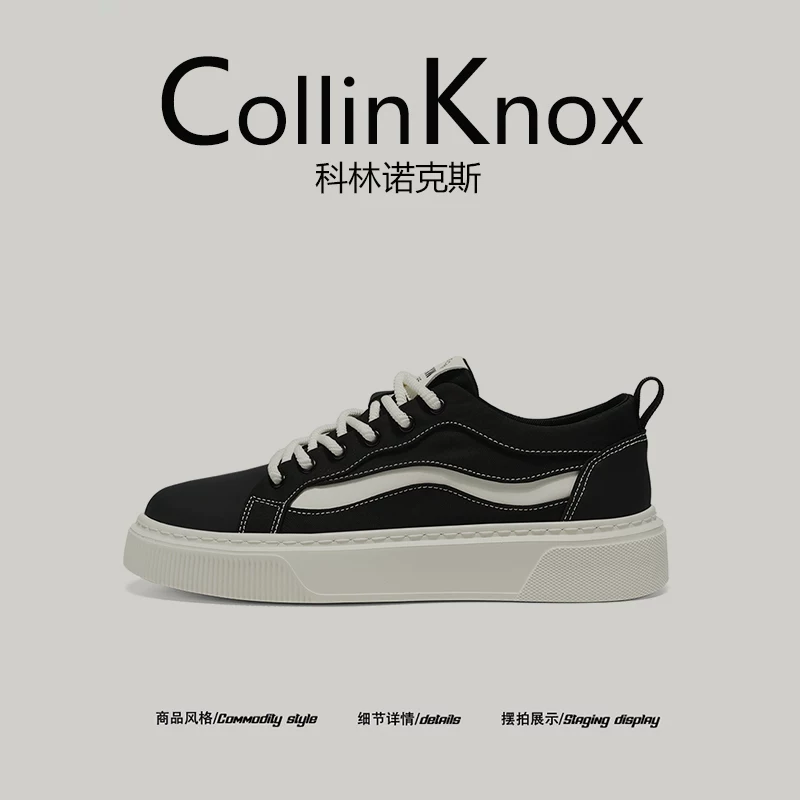 [Phong cách siêu hot] Giày vải canvas phong cách mùa hè mới CollinKnox2025 dành cho nam, giày trượt ván retro đường phố cao cấp