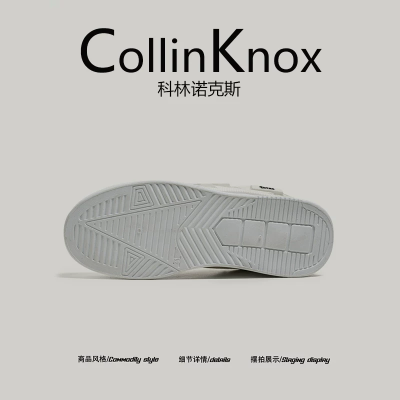 [Phong cách độc đáo và cá tính] Giày bố CollinKnox2025 mới mùa thu dành cho nam với thiết kế bàn phím đen trắng