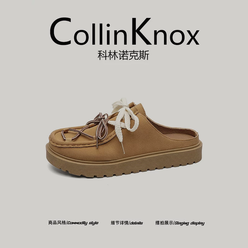 [Sản phẩm hot siêu giá trị] Dép nam buộc dây mũi kín CollinKnox 2026 mùa hè mới, giày phong cách Birkenstock độc đáo.