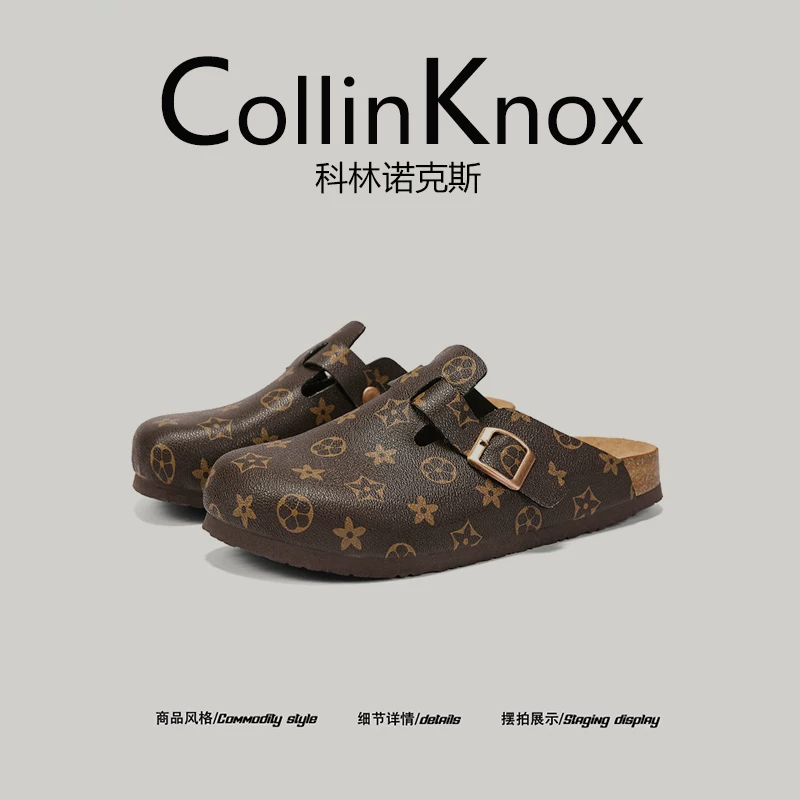 【Đa năng khi sử dụng ngoài trời】Giày Birkenstock mũi kín dành cho nam giới mới của CollinKnox 2026 Giày Mules thời trang