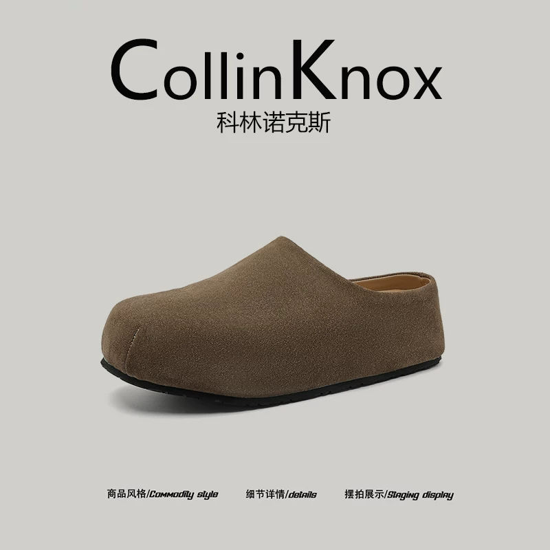 【Da thật thời trang】CollinKnox 2026 Dép xỏ ngón kiểu Birkenstock tối giản dành cho nam giới mới mùa xuân 2026