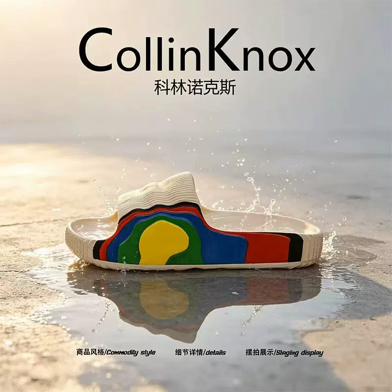 【Trendy Niche】CollinKnox Dép đi ngoài trời mới mùa hè 2026 dành cho nam và nữ với các khối màu Dopamine.