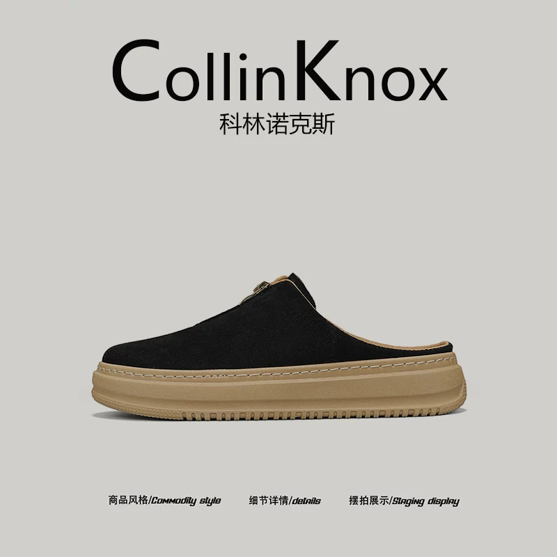 [Du lịch mùa hè] Giày Birkenstock mới mùa xuân CollinKnox2026 dành cho nam, giày thể thao lười nửa đế kiểu slip-on