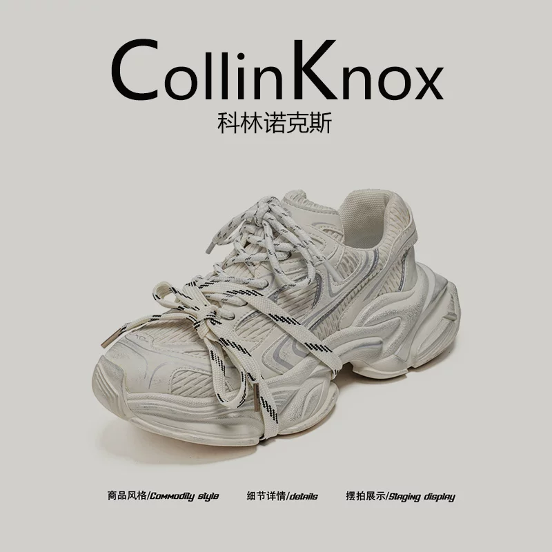 [Chất lượng ngoại thương] CollinKnox 2026 Giày bố nam mới mùa xuân Giày tăng chiều cao đế dày thời trang
