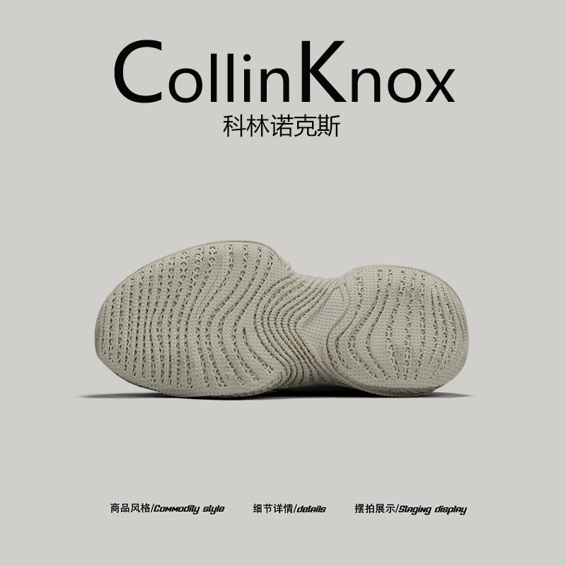 [Sáng sủa và thoáng khí] Giày thể thao mùa hè mới CollinKnox2026, giày nam dệt kim có khóa xoay thoáng khí