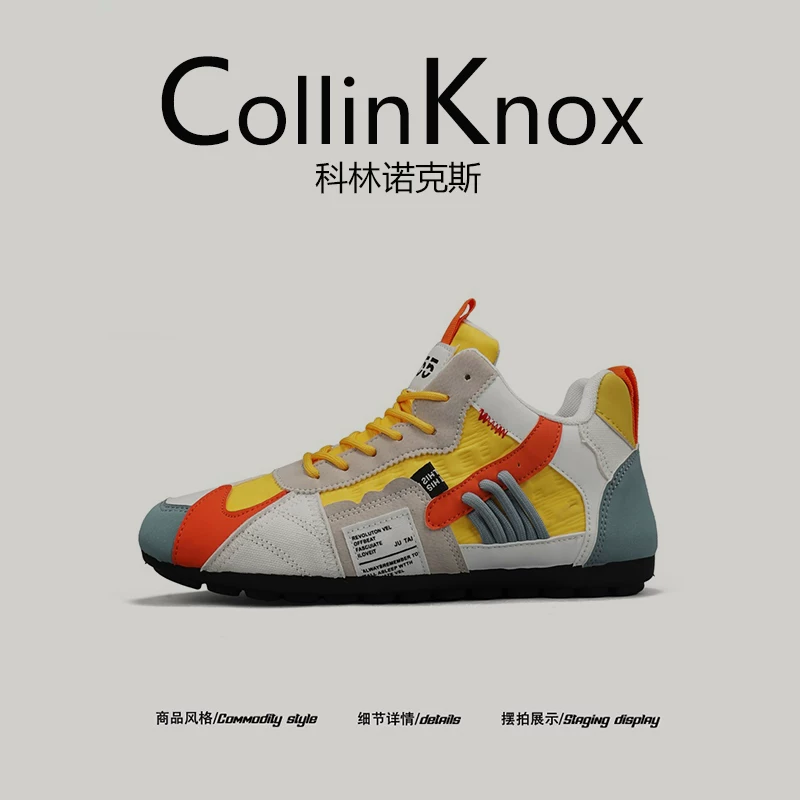[Được khuyến nghị cho thị trường chuyên biệt] Giày thể thao nam cao cổ CollinKnox 2026 mùa xuân mới, giày thời trang, giày phong cách Hàn Quốc