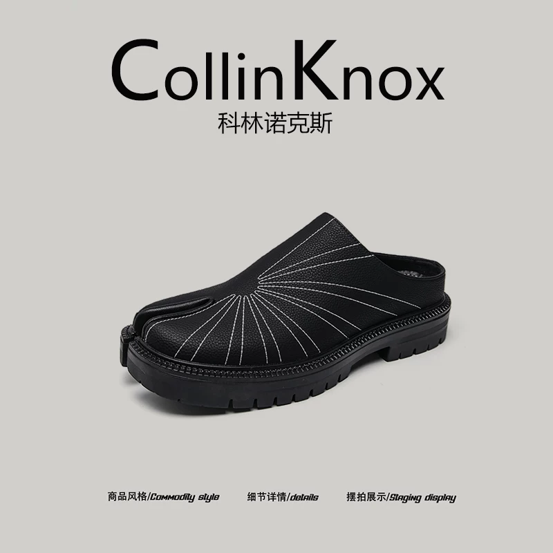 [Niche Retro] CollinKnox 2026 Giày mules xẻ ngón cỡ lớn dành cho nam mùa hè mới 2026