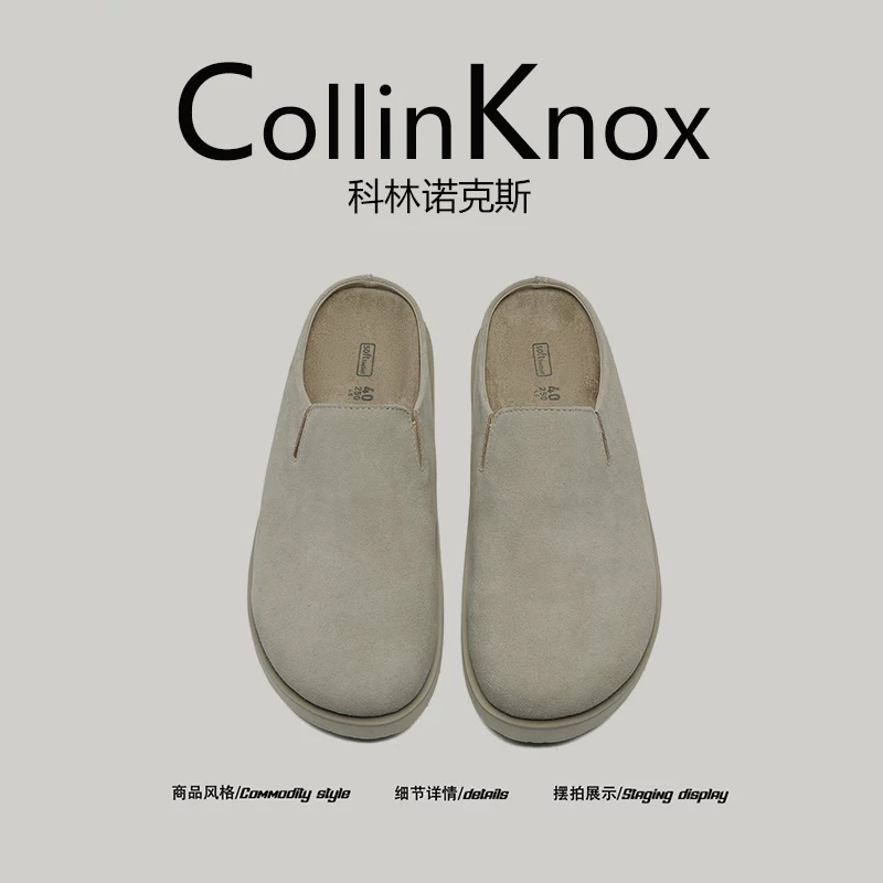 [Da thật được khuyên dùng] CollinKnox 2026 Mùa hè mới dành cho cả nam và nữ Giày Birkenstock lười biếng tối giản có mũi kín