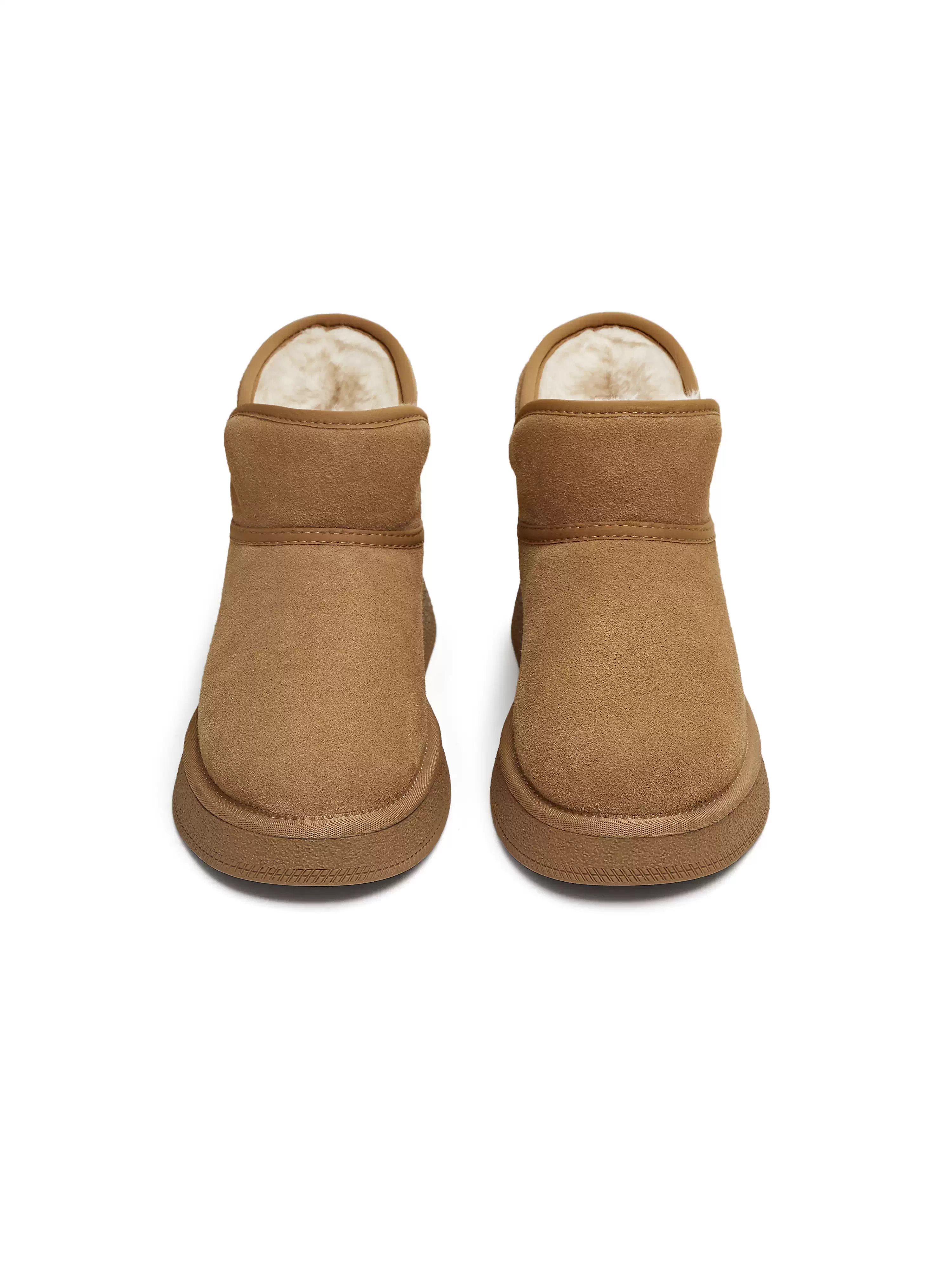 Giày bốt tuyết ấm lót lông cừu Tianmeiyi, giày bông nữ đế dày kiểu cổ điển, bốt ngắn mùa đông 2025 mẫu mới KXD58DD5