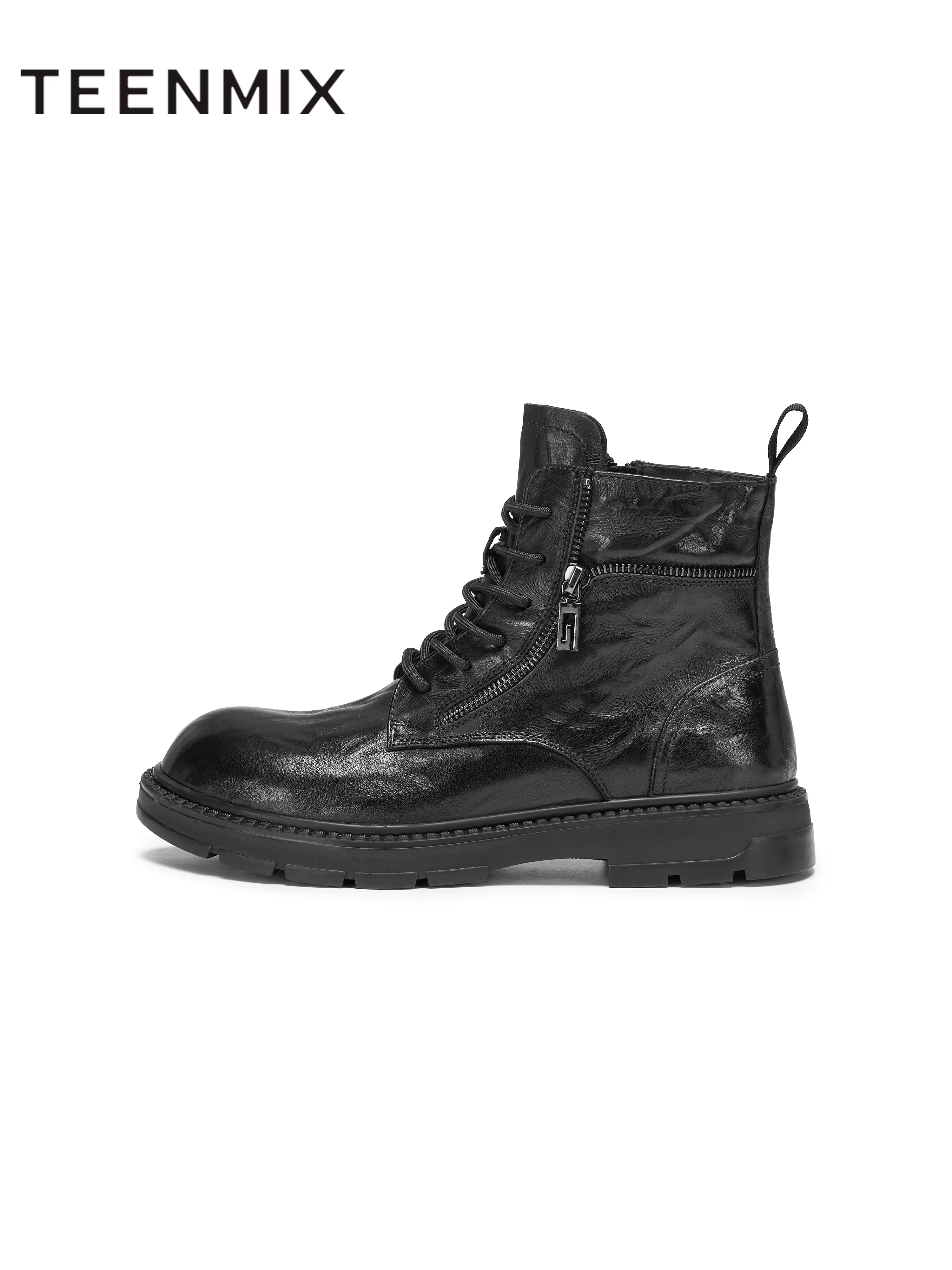 Giày bốt nam Martin đế dày, kiểu dáng mới mùa đông 2025, cùng mẫu với trung tâm thương mại Tianmeiyi, đa năng, phong cách thường ngày 3XP01DD5