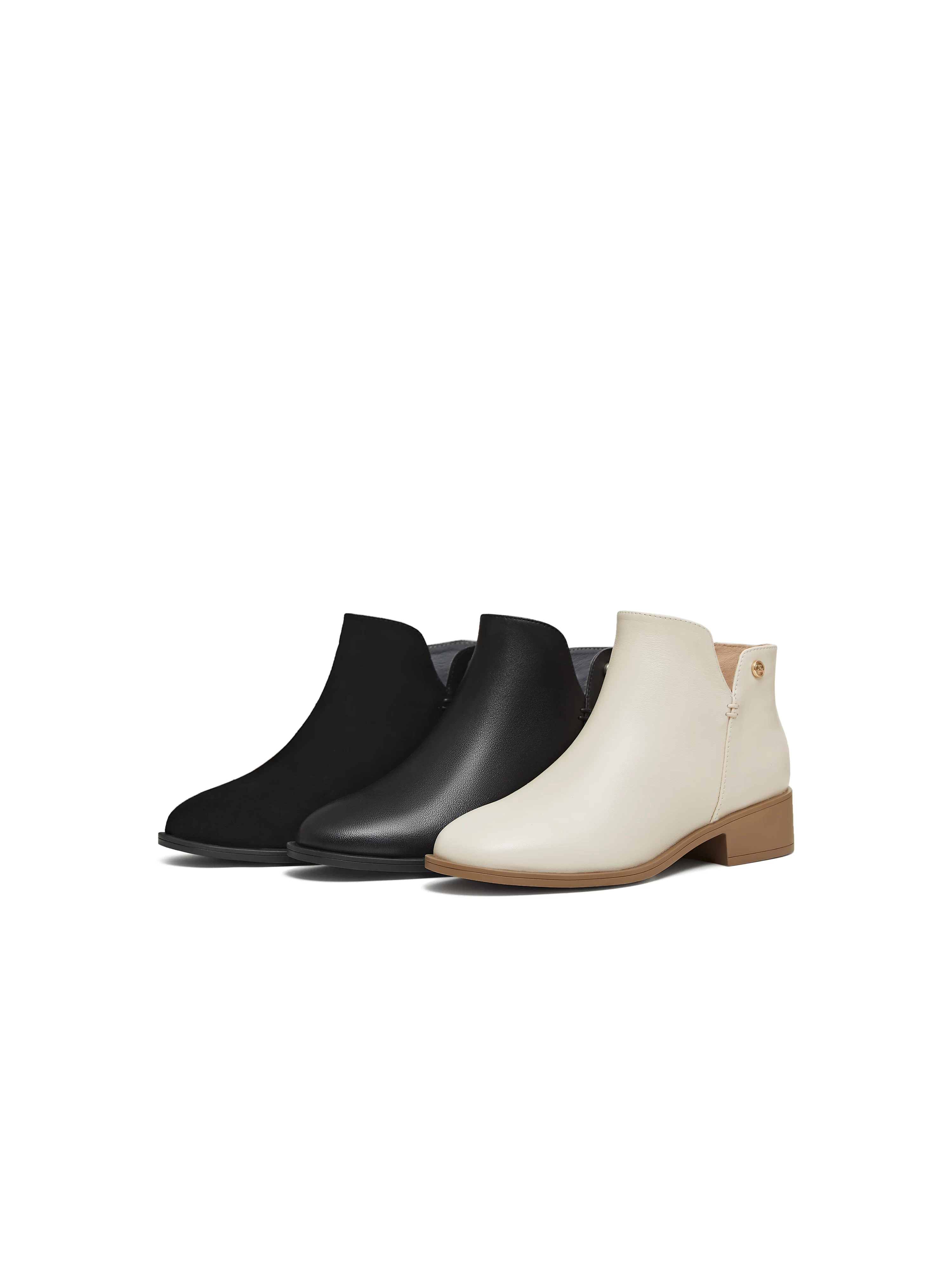 Tianmeiyi retro Anh cổ điển giày bốt cổ ngắn thời trang giày nữ lót lông cừu bốt ngắn bốt da mùa đông 2025 mẫu mới CSV46DD5