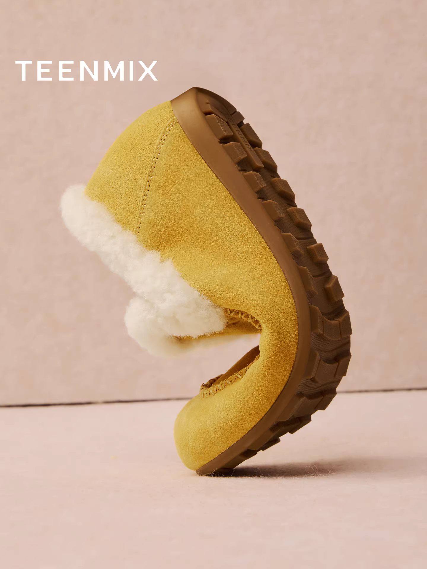 Giày nhung đế dày cổ điển Tianmeiyi, giày cotton, ủng nữ, bốt ngắn, mẫu mới mùa đông 2025 KMZ25DQ5