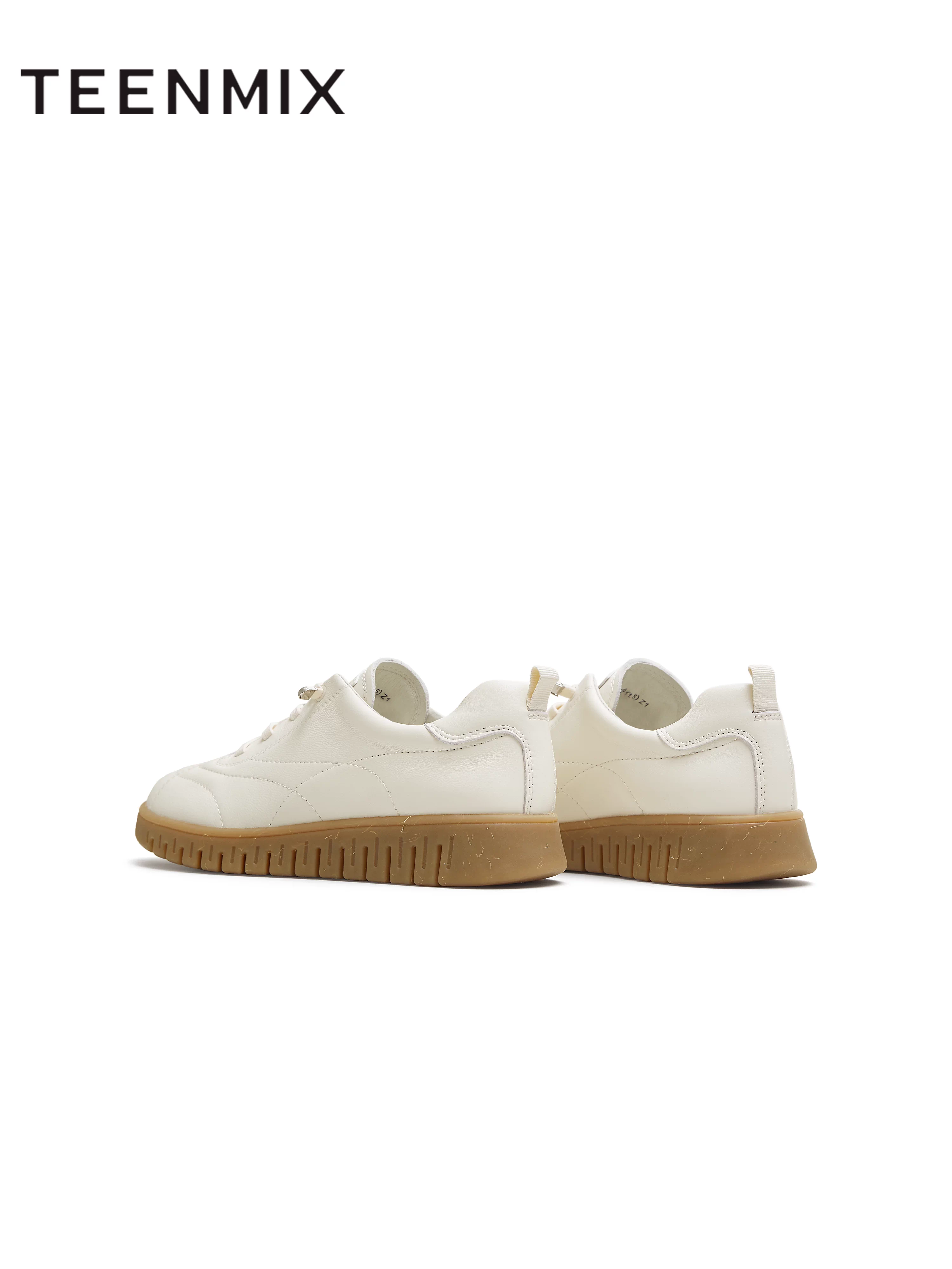 Giày da nhỏ đế dày phong cách Anh Quốc Tianmeiyi, đế mềm, giày thường nữ, giày trắng, mẫu mới thu 2025 CMA35CM5