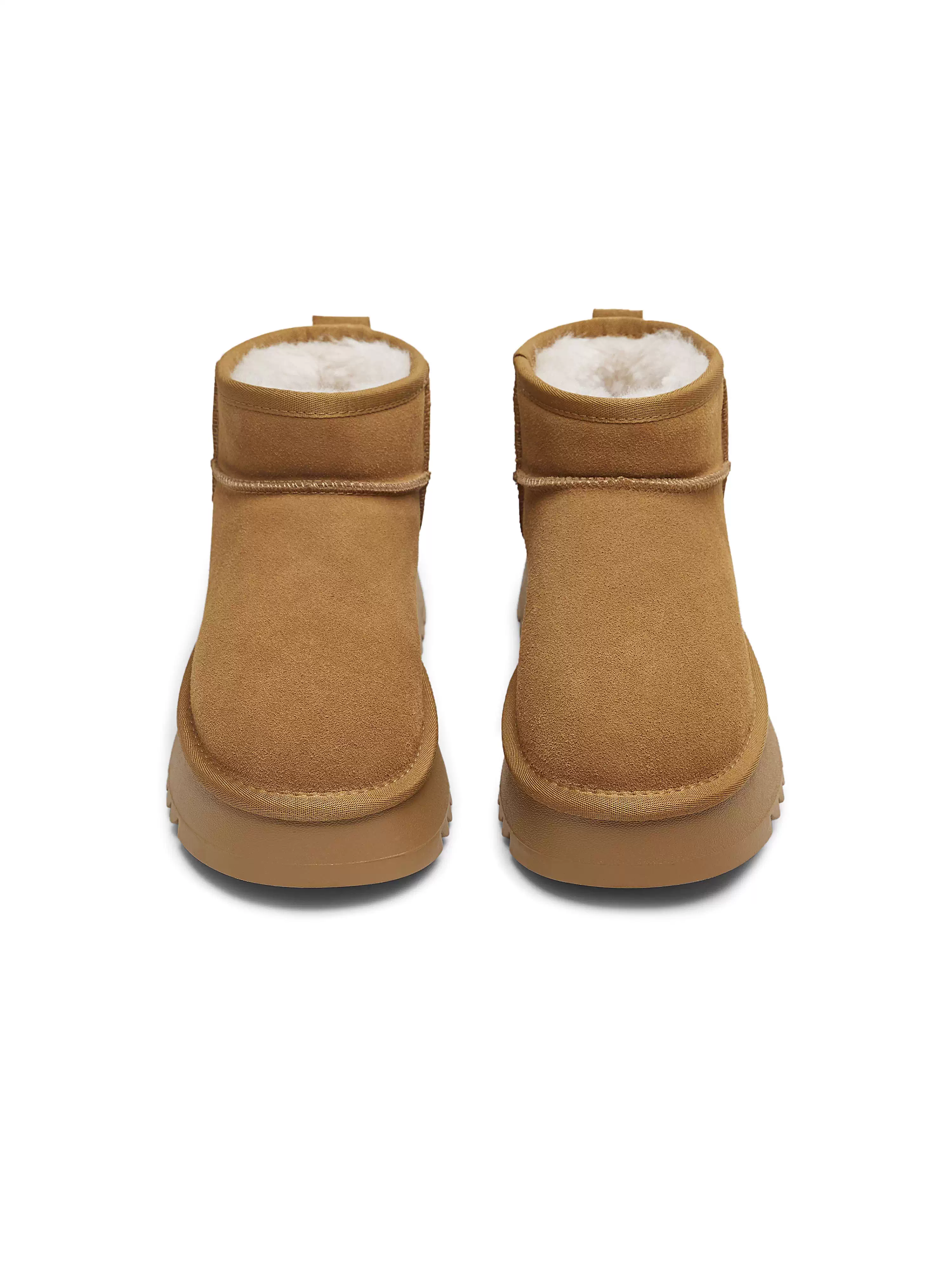 Giày bốt tuyết lót lông cừu đế dày tăng chiều cao Tianmeiyi dành cho nữ, giày bốt ngắn ấm áp, phong cách thường ngày, mẫu mới mùa đông 2025 KXD64DD5