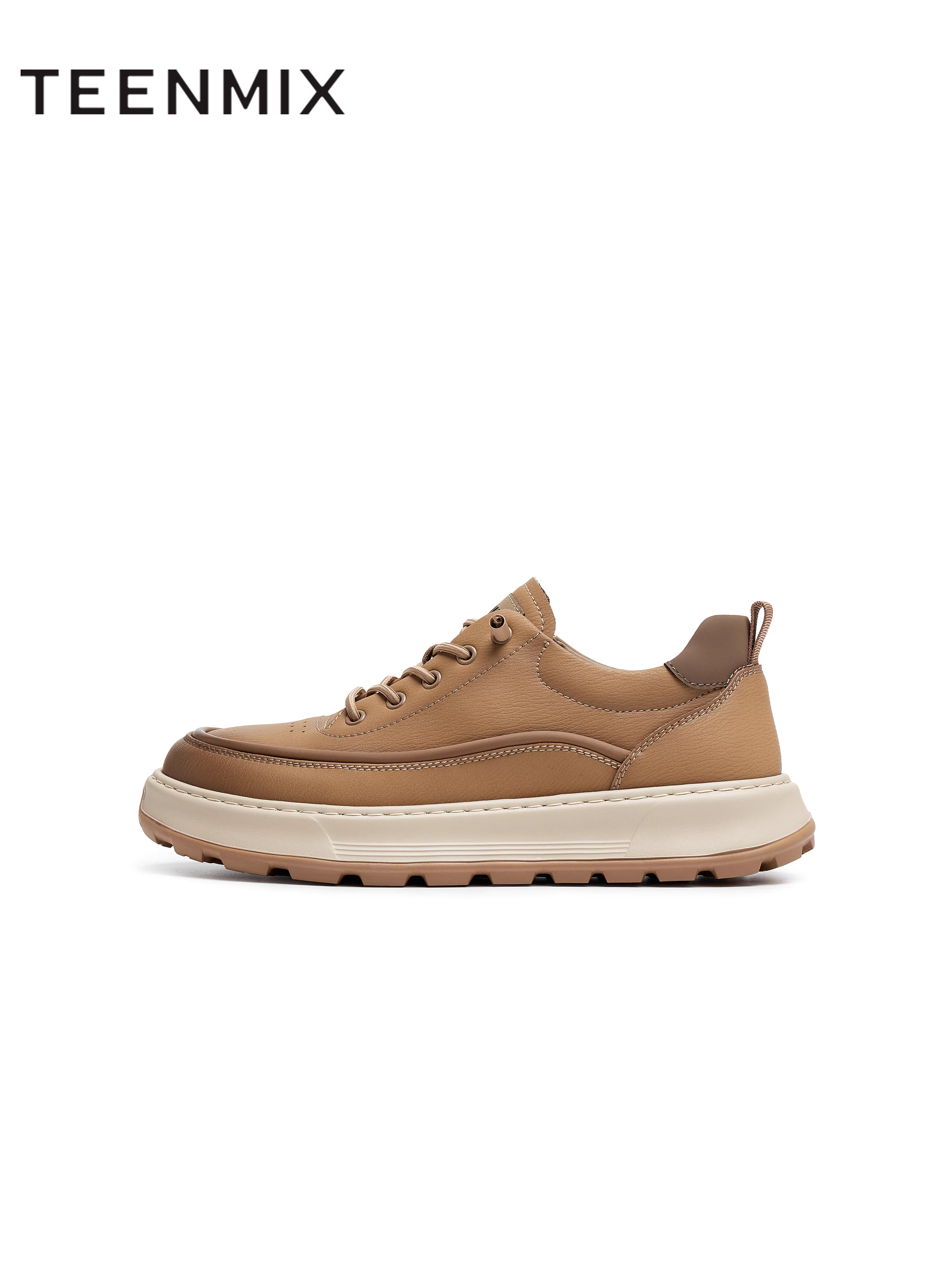 Giày nam đi làm ngoài trời đế dày kiểu buộc dây thời trang thu đông 2025 Tianmeiyi cùng mẫu 3VL01CM5