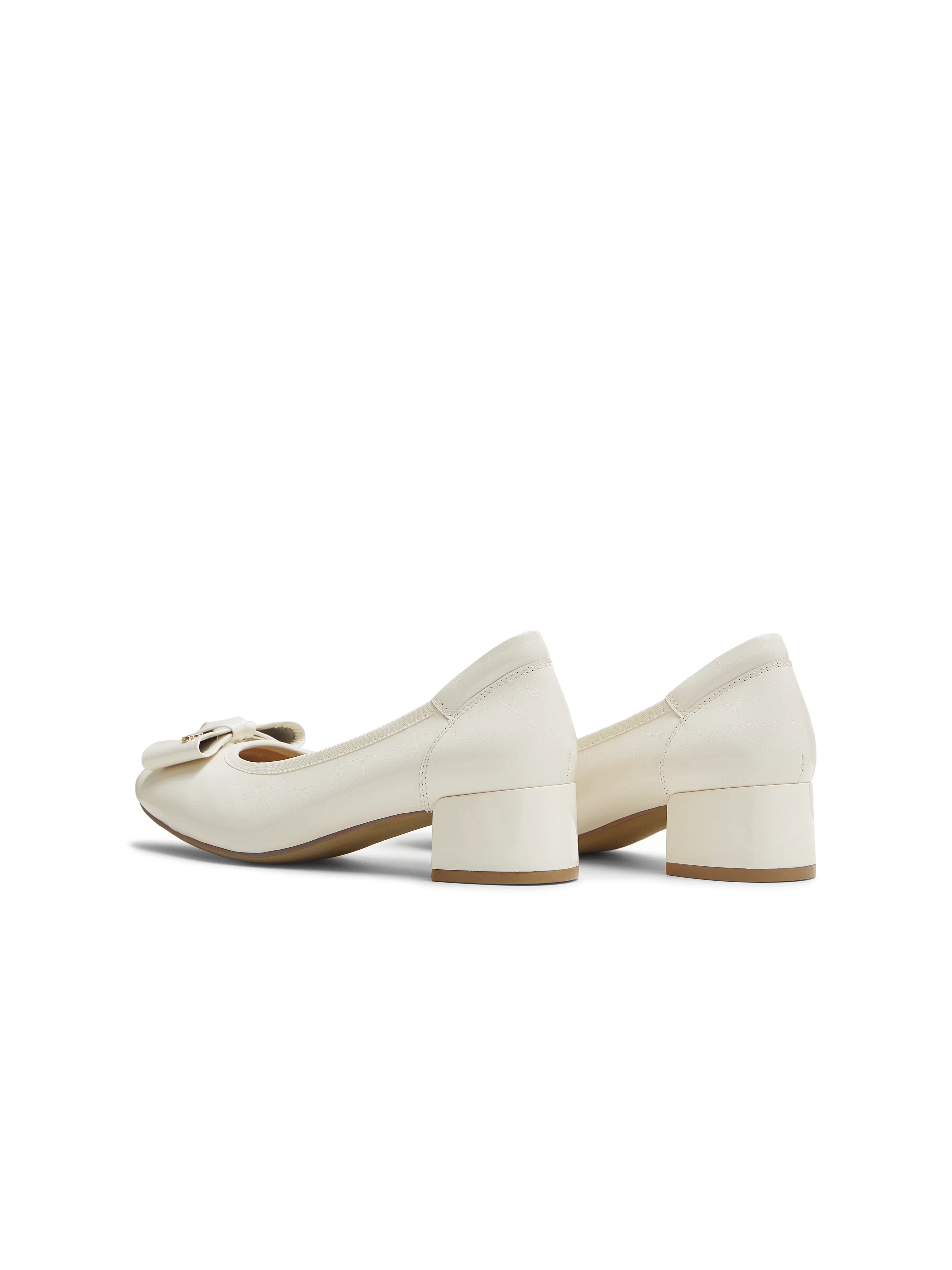 Giày cao gót nữ Tianmeiyi kiểu nơ cổ điển, gót thô, miệng giày nông, chất liệu da, mẫu mới thu 2025, mã BI273CQ5