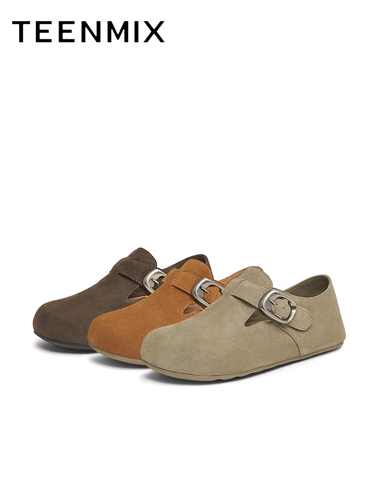 Tianmeiyi retro đế dày bao gồm tất cả giày Birkenstock giày thường ngày dành cho nữ giày lười mẫu mới KK010CM4