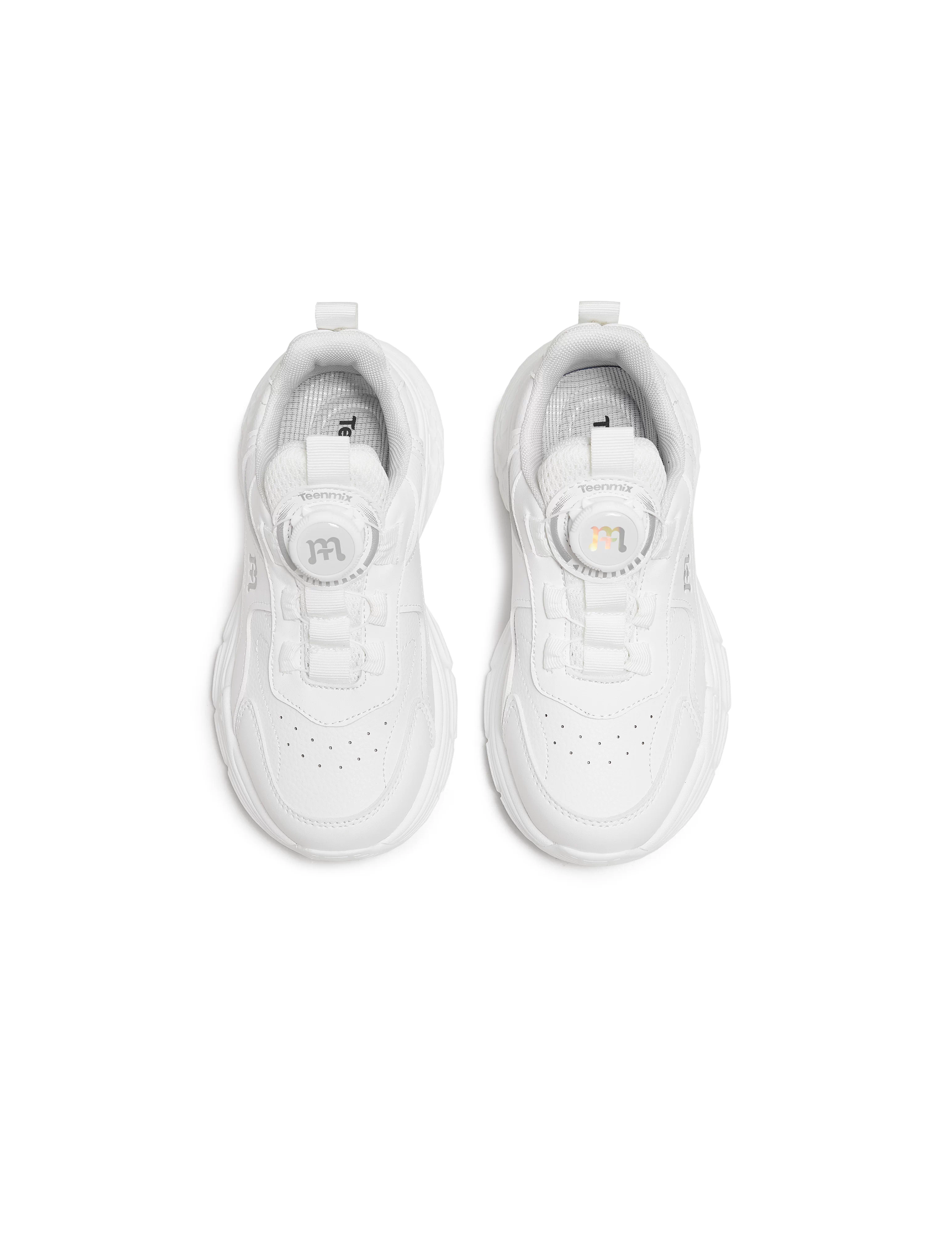 Giày thể thao đế dày Tianmeiyi cho trẻ em, giày thường ngày cho bé gái, giày trắng cho trẻ nhỏ và lớn, mẫu mới thu đông 2025.