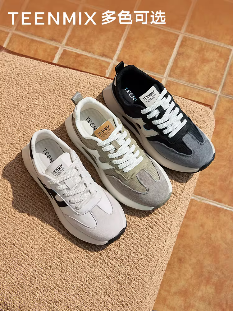 Tianmeiyi Spring Bộ sưu tập mới Trung tâm thương mại Cùng phong cách Giày thể thao đa năng có dây buộc thời trang dành cho nam giới Giày tập luyện của Đức 3TU01AM5