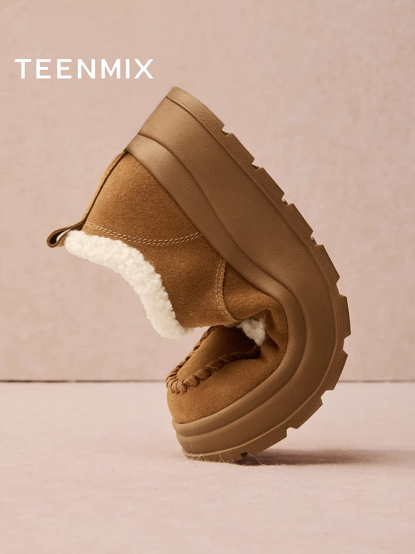 Giày bốt lông dày Tianmeiyi, giày bông nữ cổ cao, kiểu mới mùa đông 2025, mã KXD48DD5