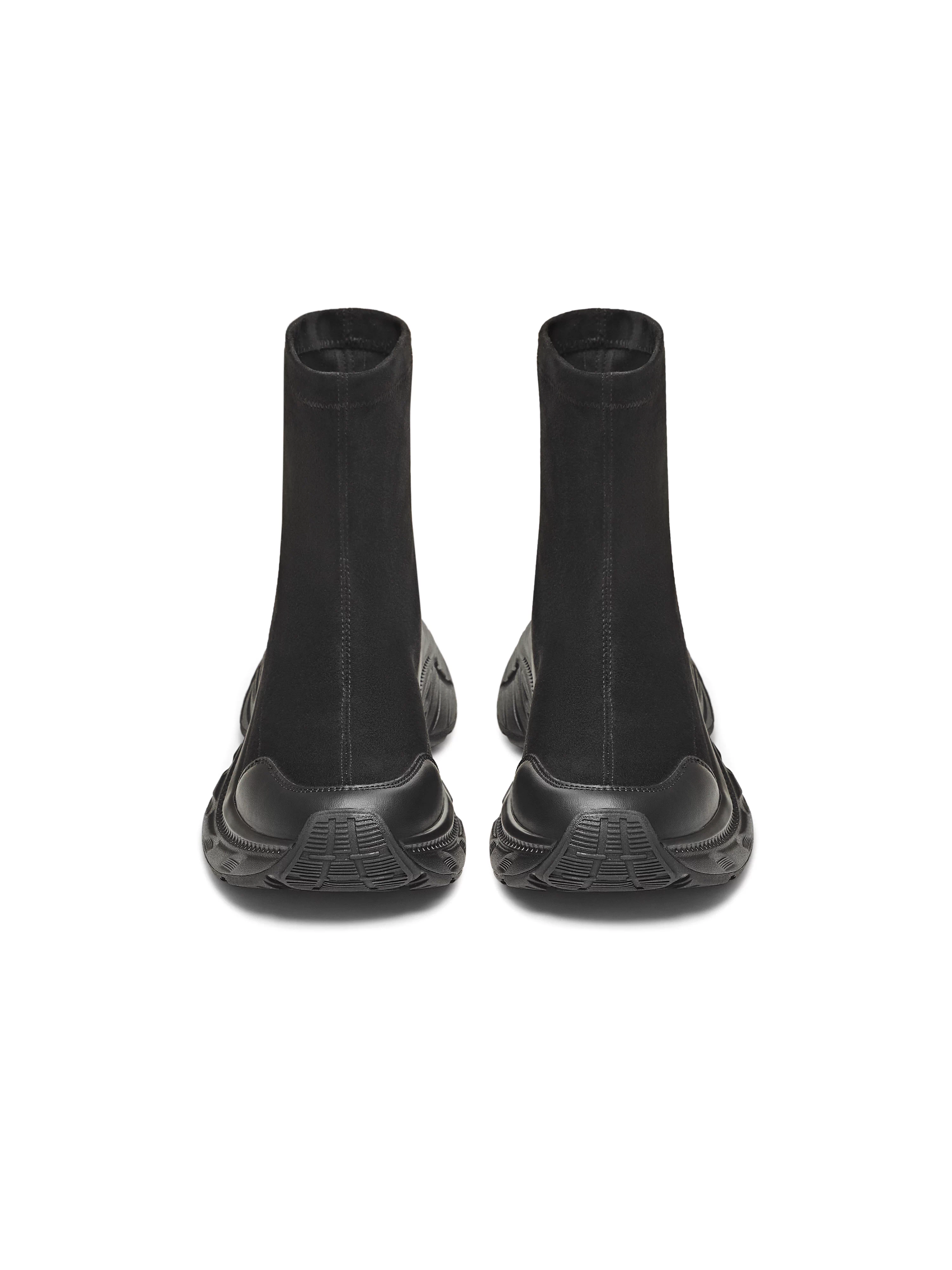 Tianmeiyi giày bốt thể thao đế dày co giãn, bốt dài, bốt thon gọn, giày nữ, bốt cao cổ thời trang, bốt ngắn, kiểu mới mùa đông 2025