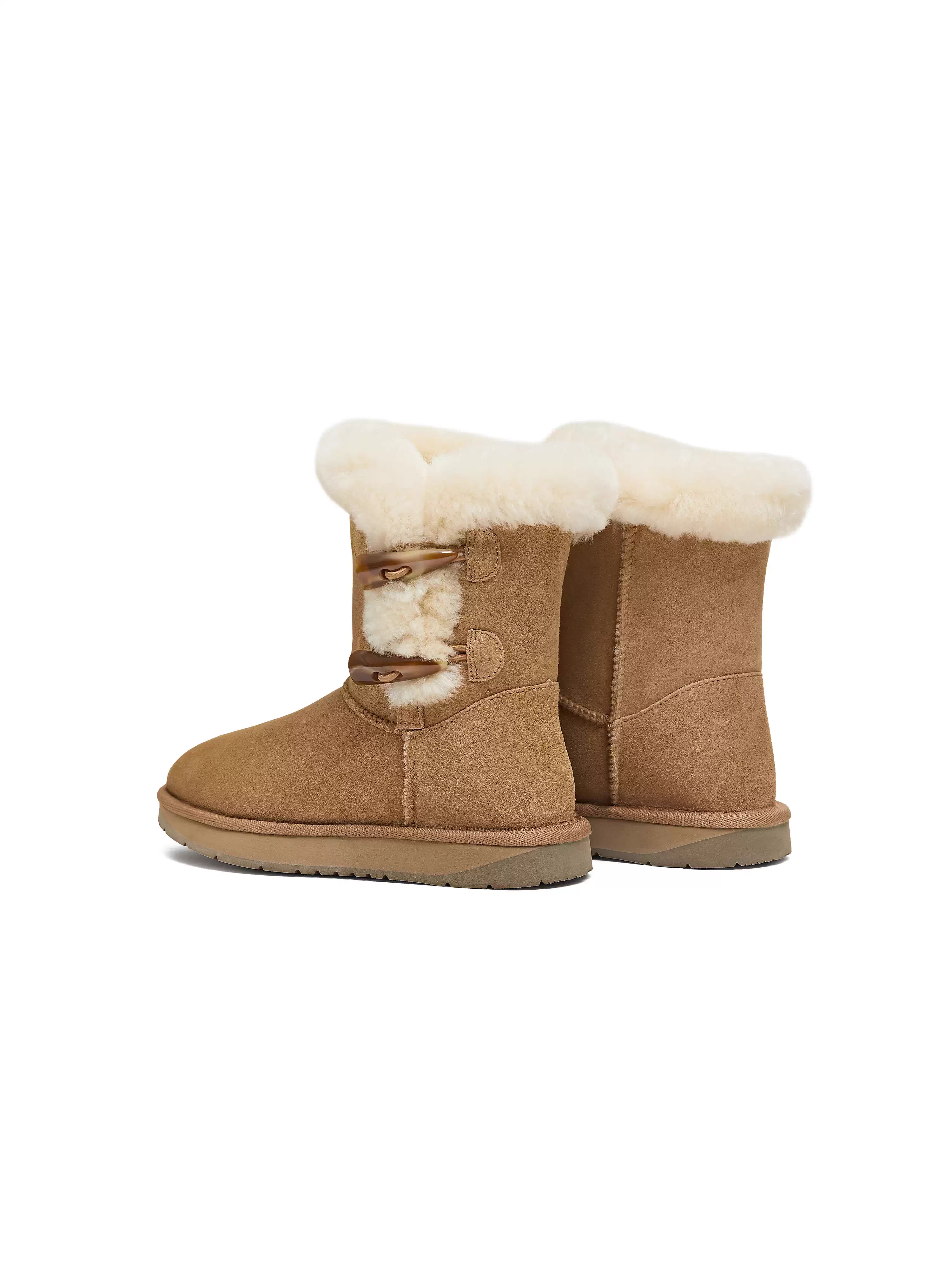 Giày bốt tuyết ấm lót lông cừu đế dày Tianmeiyi dành cho nữ, kiểu cổ ngắn, cổ trung bình, phong cách retro, mẫu mới mùa đông 2025 BM342DZ5