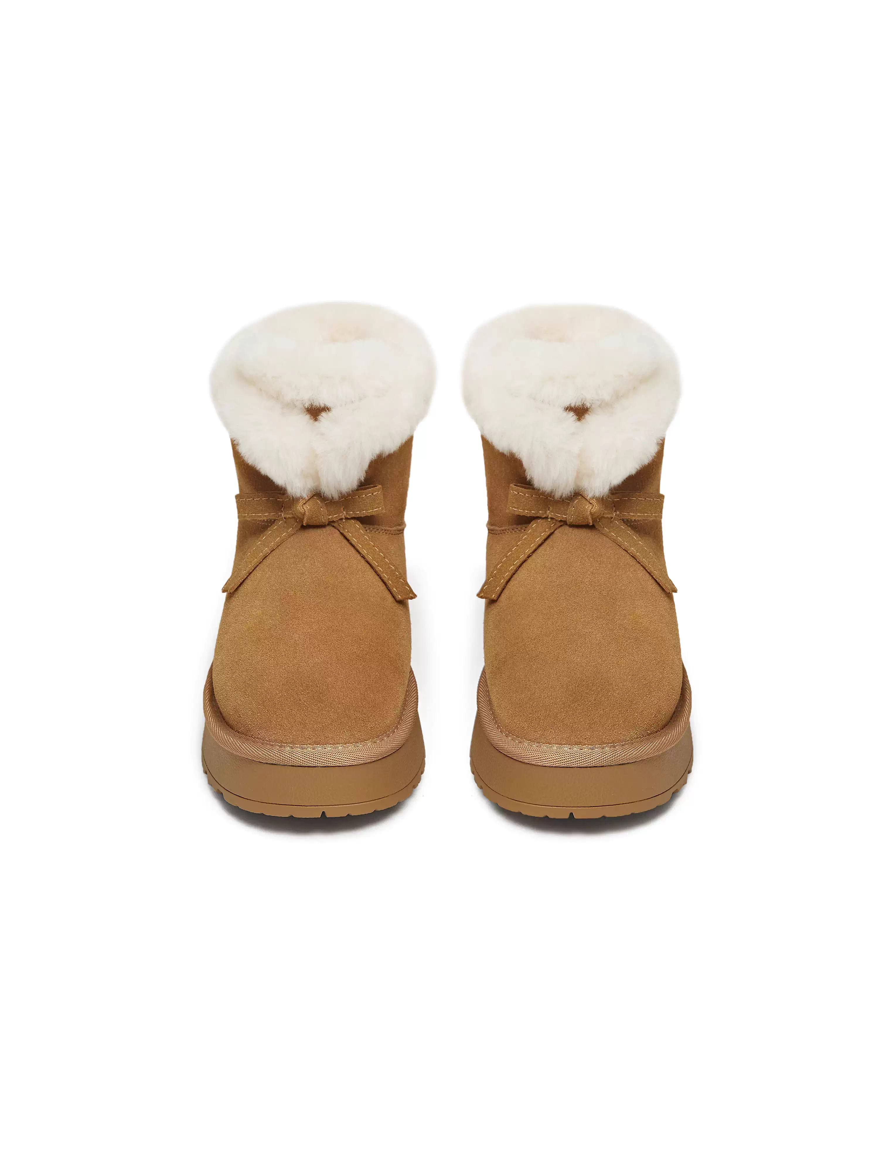 Giày bốt đi tuyết ấm áp có lót lông cừu Tianmeiyi giày bốt đế dày đế dày dành cho nữ 2025 mùa đông mẫu mới KXD61DD5