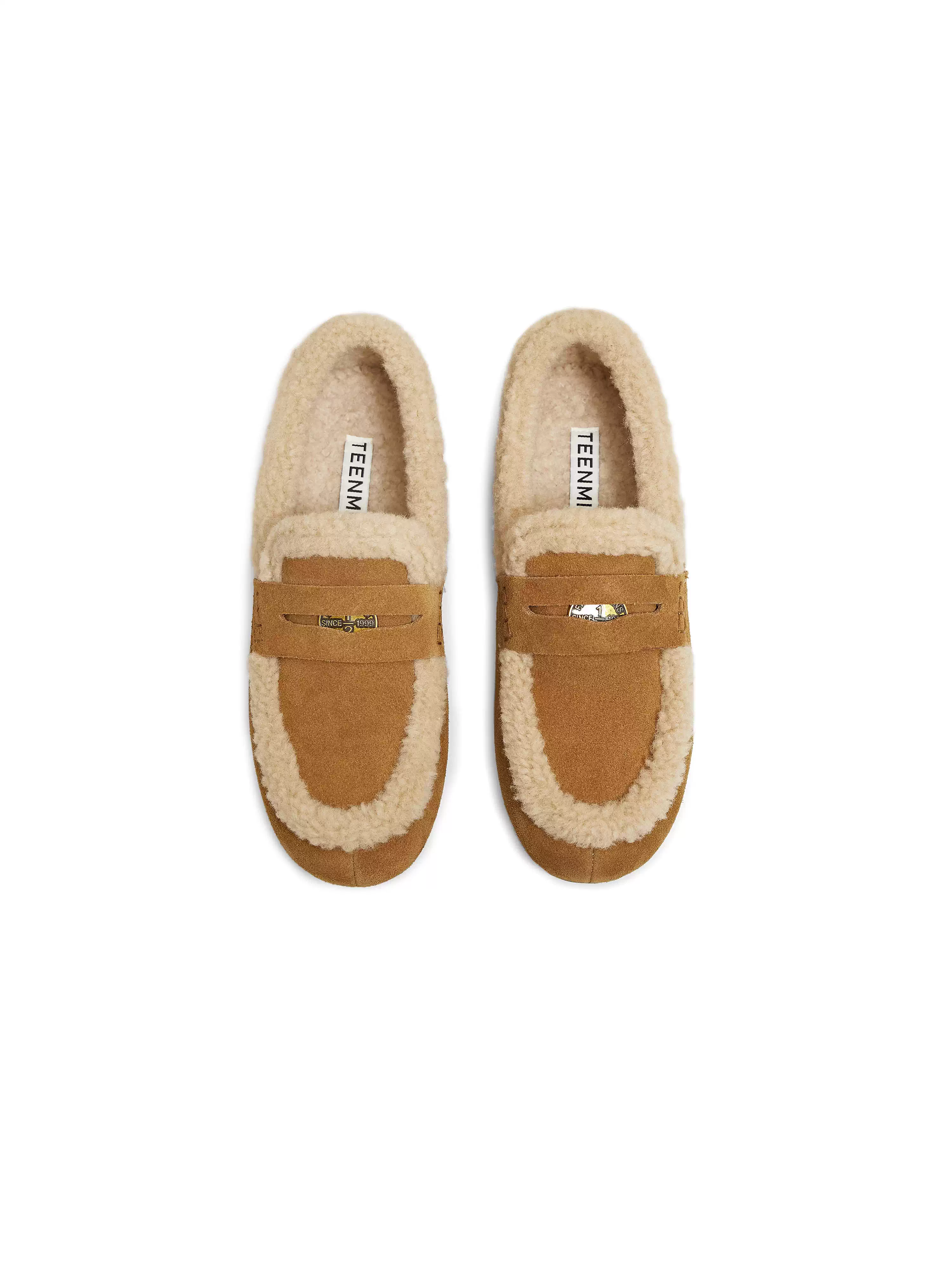 Giày lười lông thú Tianmeiyi, giày lông, giày cotton nữ, giày bệt không dây, mẫu mới mùa đông 2025 KE083DM5