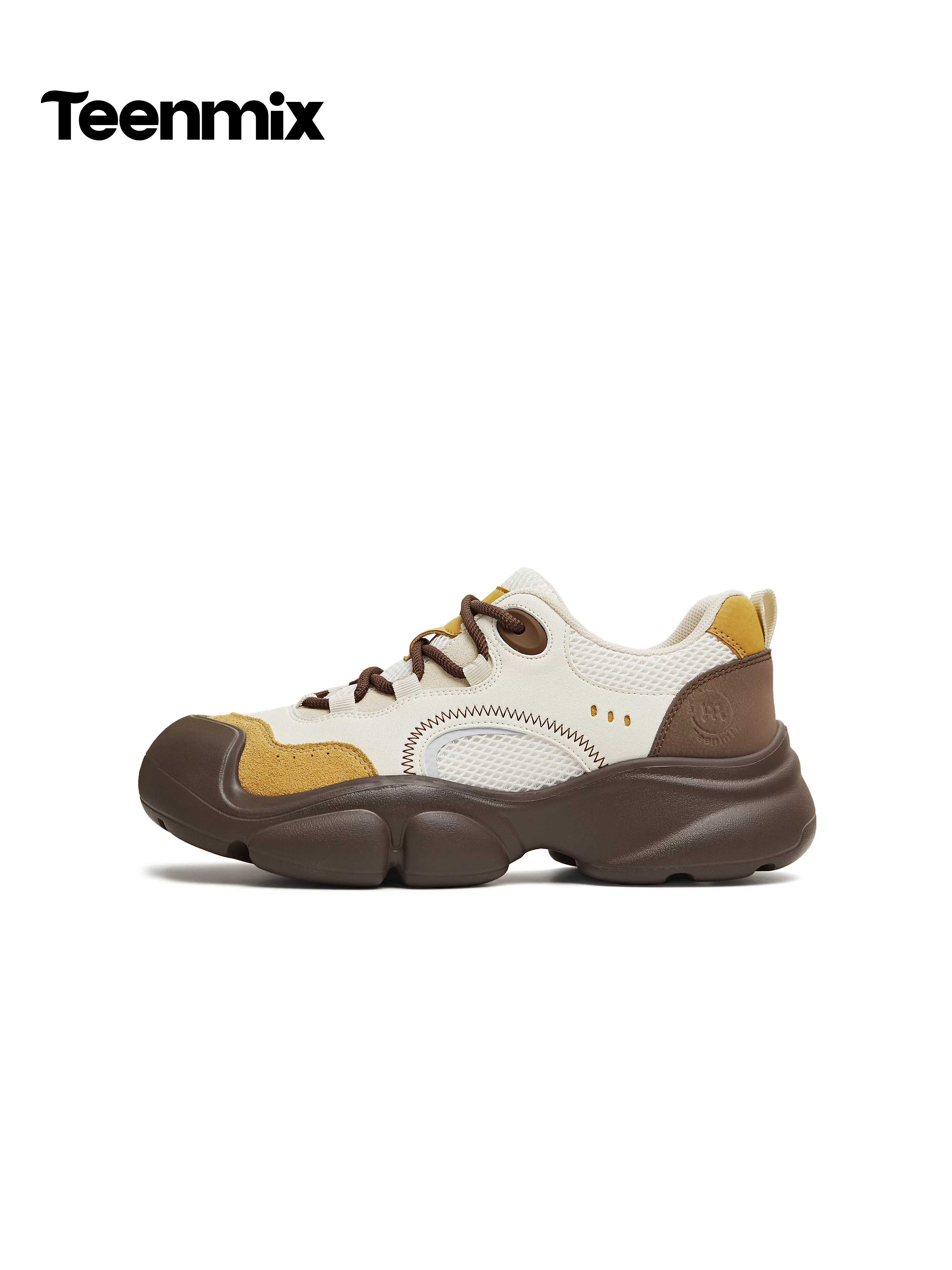 Tianmeiyi ngoài trời buộc dây giày thường ngày phong cách retro giày thể thao đế dày nữ giày trắng 2026 mùa xuân mẫu mới CKY37AM6