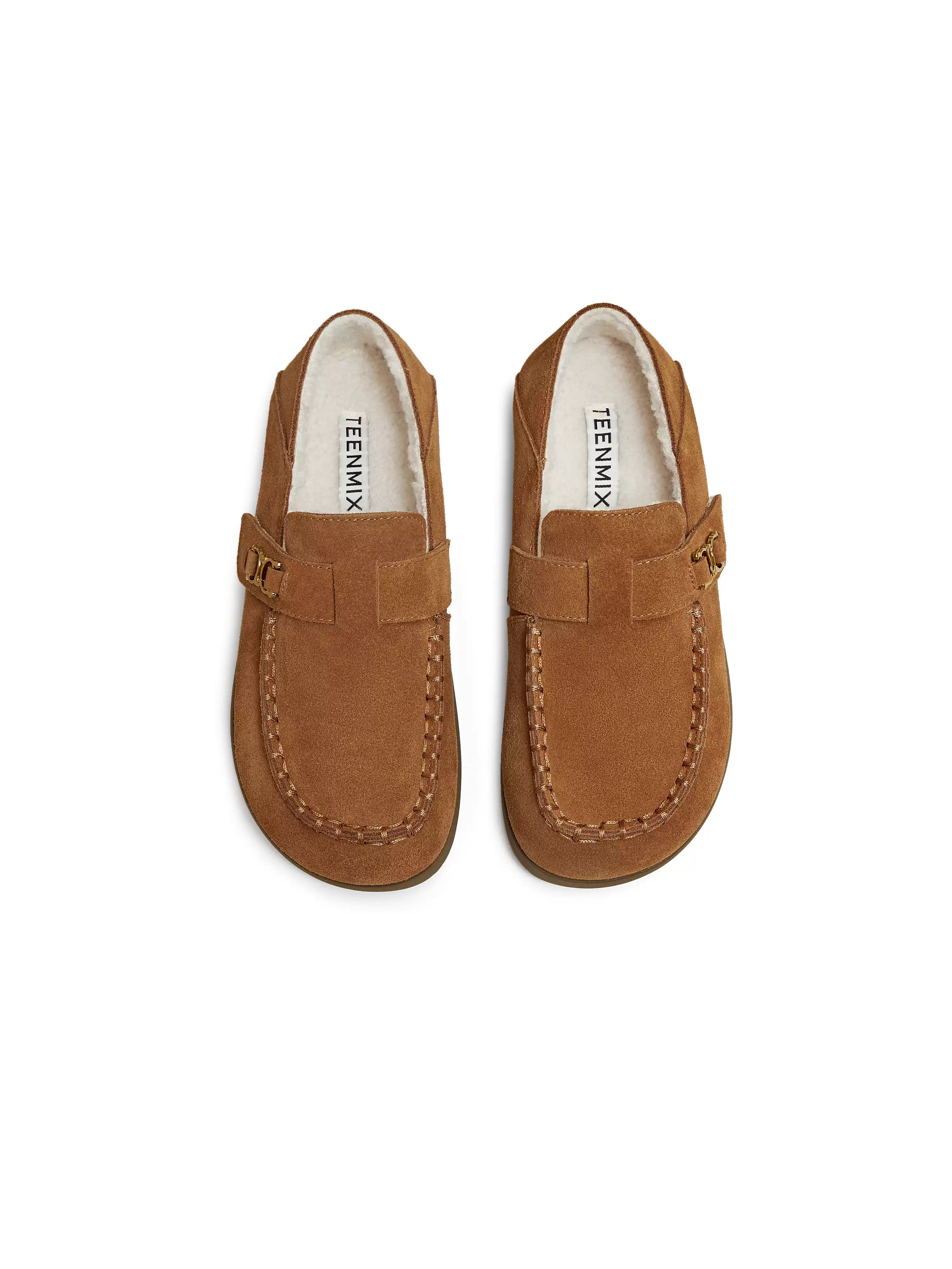 Giày lông ấm kiểu cổ điển Tianmeiyi, giày bông nữ, giày Birkenstock, ủng tuyết, ủng ngắn, kiểu mới mùa đông 2025