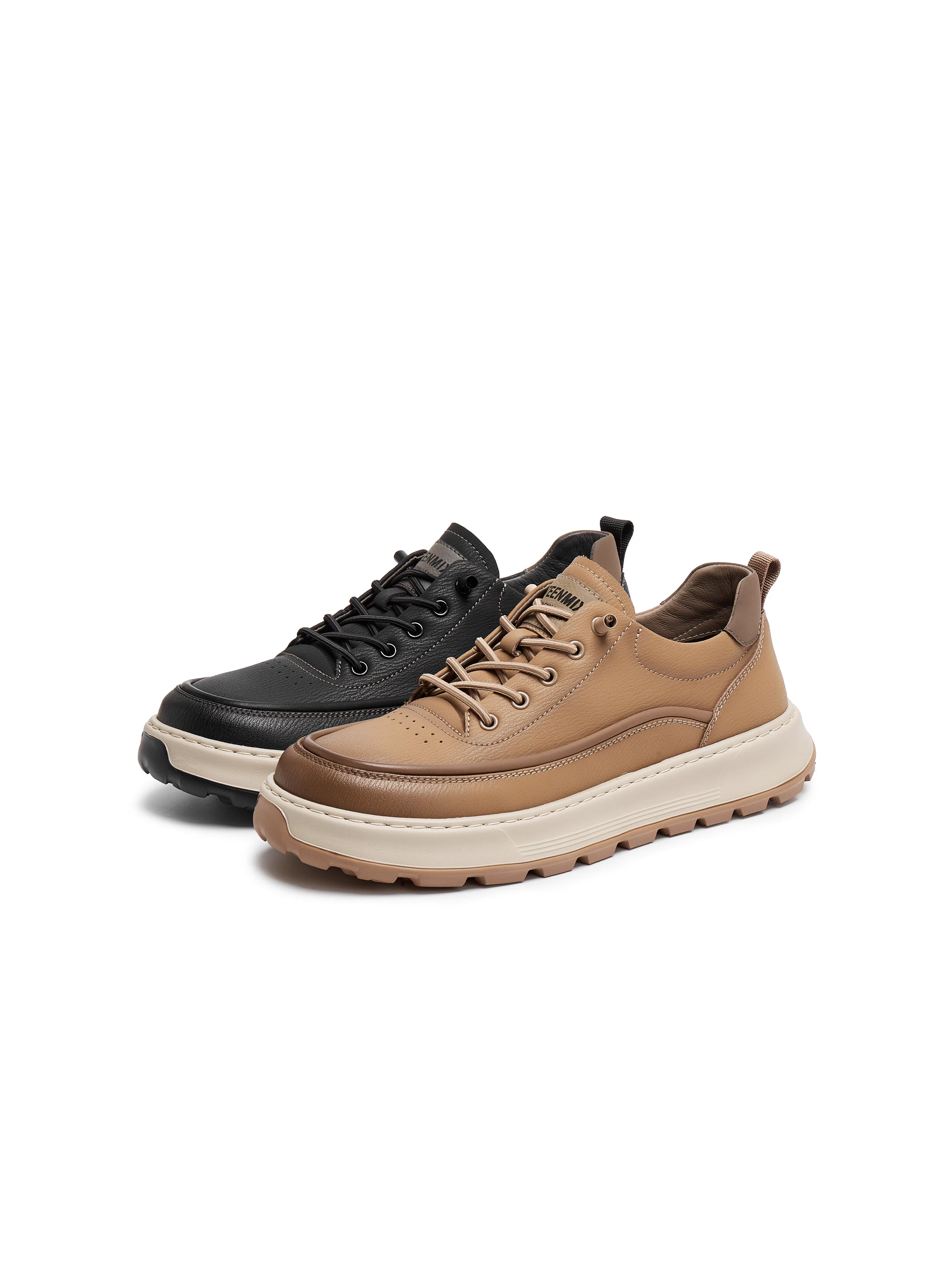 Giày nam đi làm ngoài trời đế dày kiểu buộc dây thời trang thu đông 2025 Tianmeiyi cùng mẫu 3VL01CM5