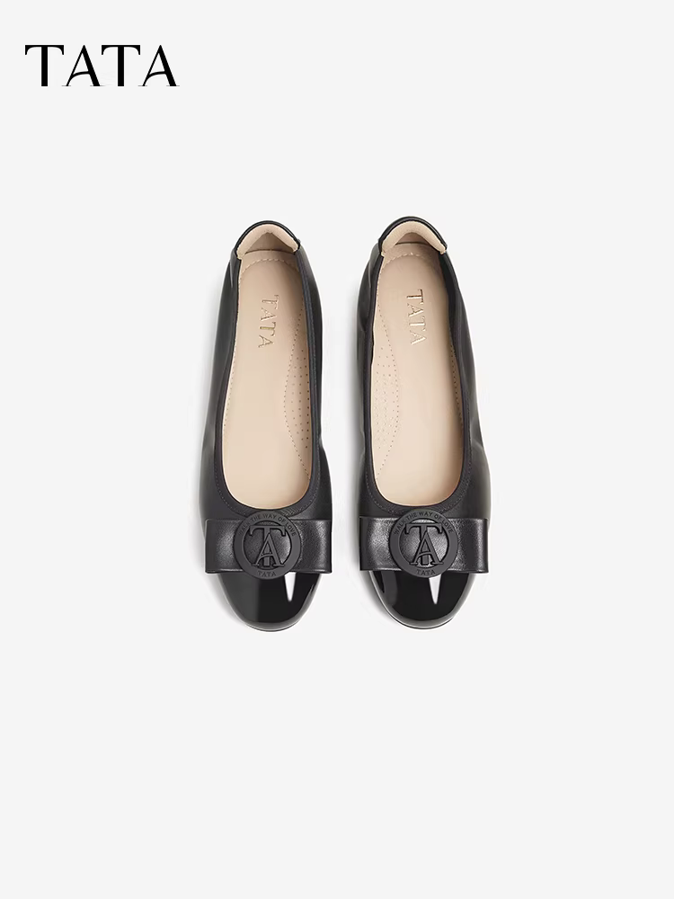 Giày cao gót kiểu Pháp thanh lịch TATA dành cho nữ, giày bệt đi làm, mẫu xuân mới XMN01AQ5