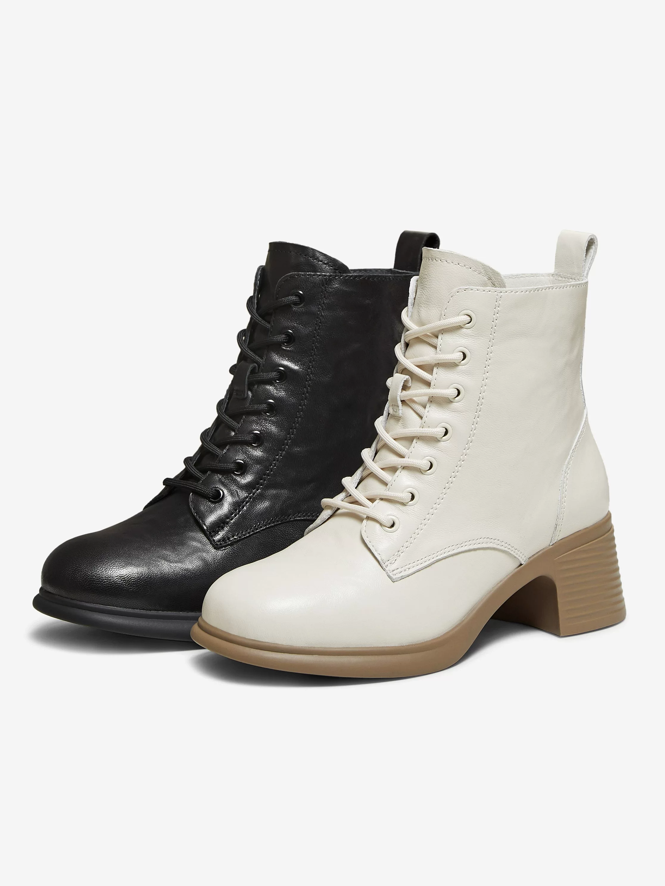 Giày TATA 2025 Mùa Đông Phong Cách Mới Giày Bốt Martin Da Cừu Phong Cách Anh Quốc Giày Bốt Cổ Ngắn Tăng Chiều Cao Gót Chunky 7A541DD5