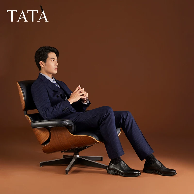Giày da công sở Tata chính hãng của Anh dành cho nam, giày cưới cổ điển dành cho chú rể, giày derby, mẫu mới VDC01CM4