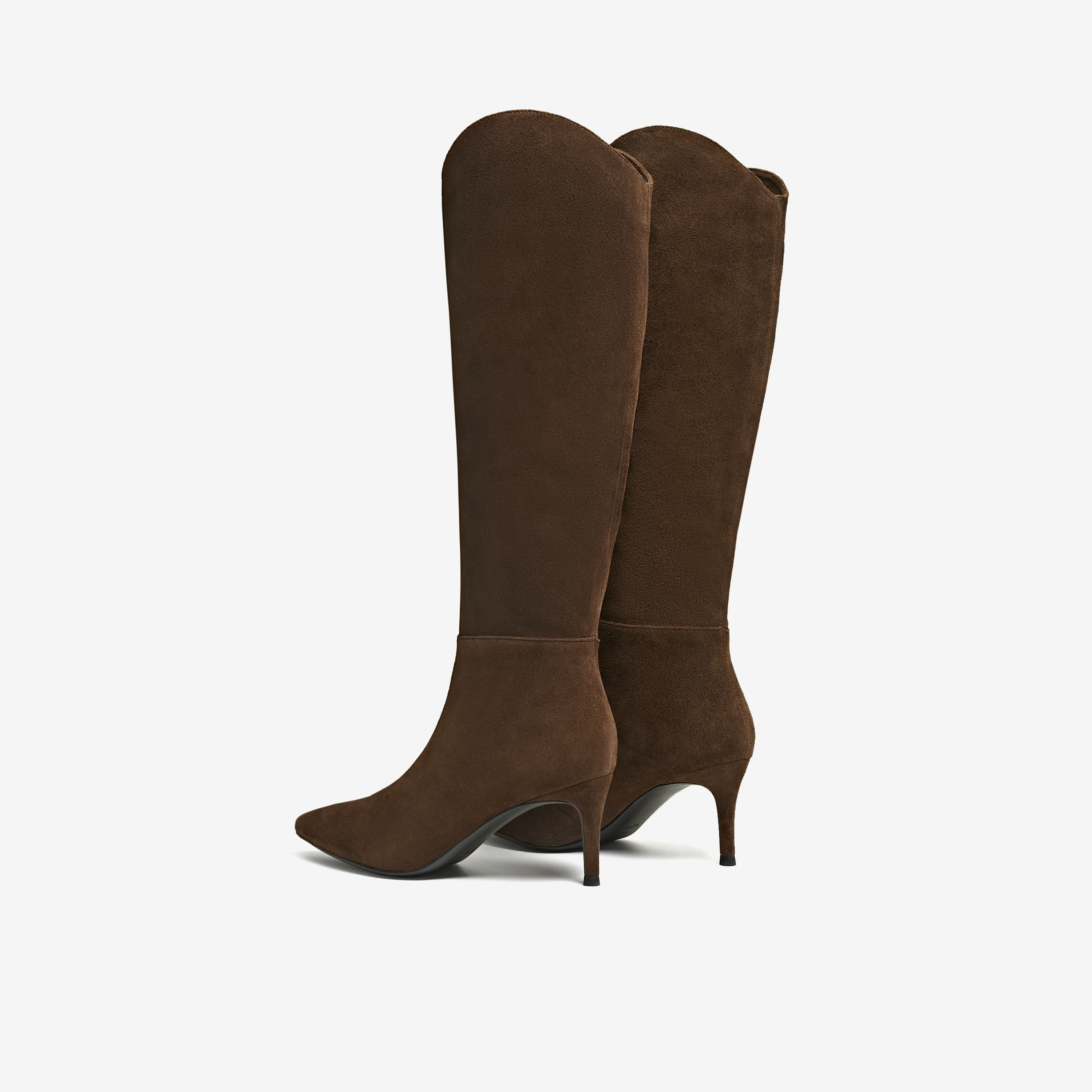 TATA giày bốt cao cổ 2025 giày bốt cao cổ kiểu stiletto giày cao gót trên đầu gối Melard giày cao gót cao cổ 7QS82DG5