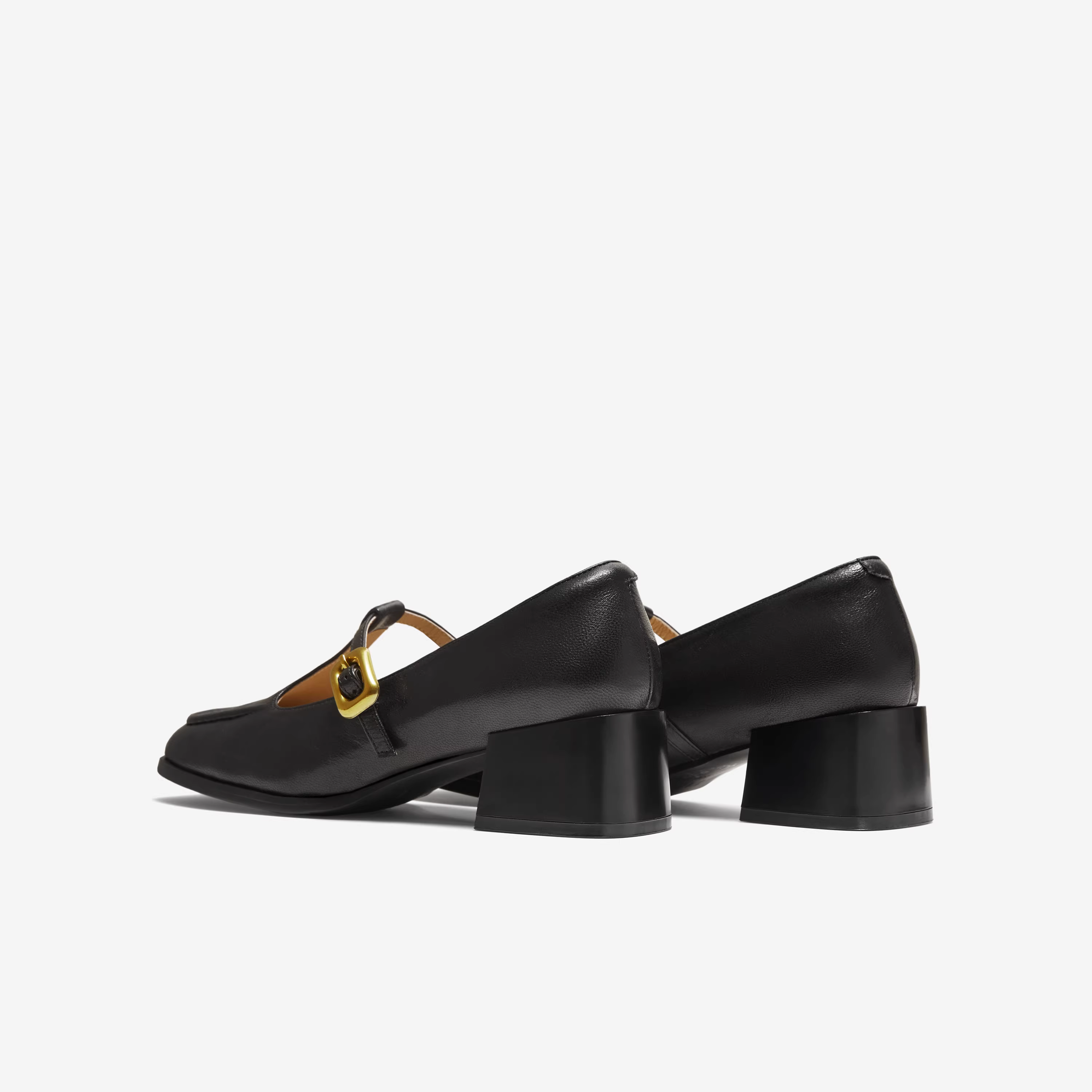 Giày Nữ TATA 2025 Mùa Đông Thời Trang Và Thanh Lịch Giày Mary Jane Đen Phong Cách Mới Giày Gót Chunky UVD01CQ5