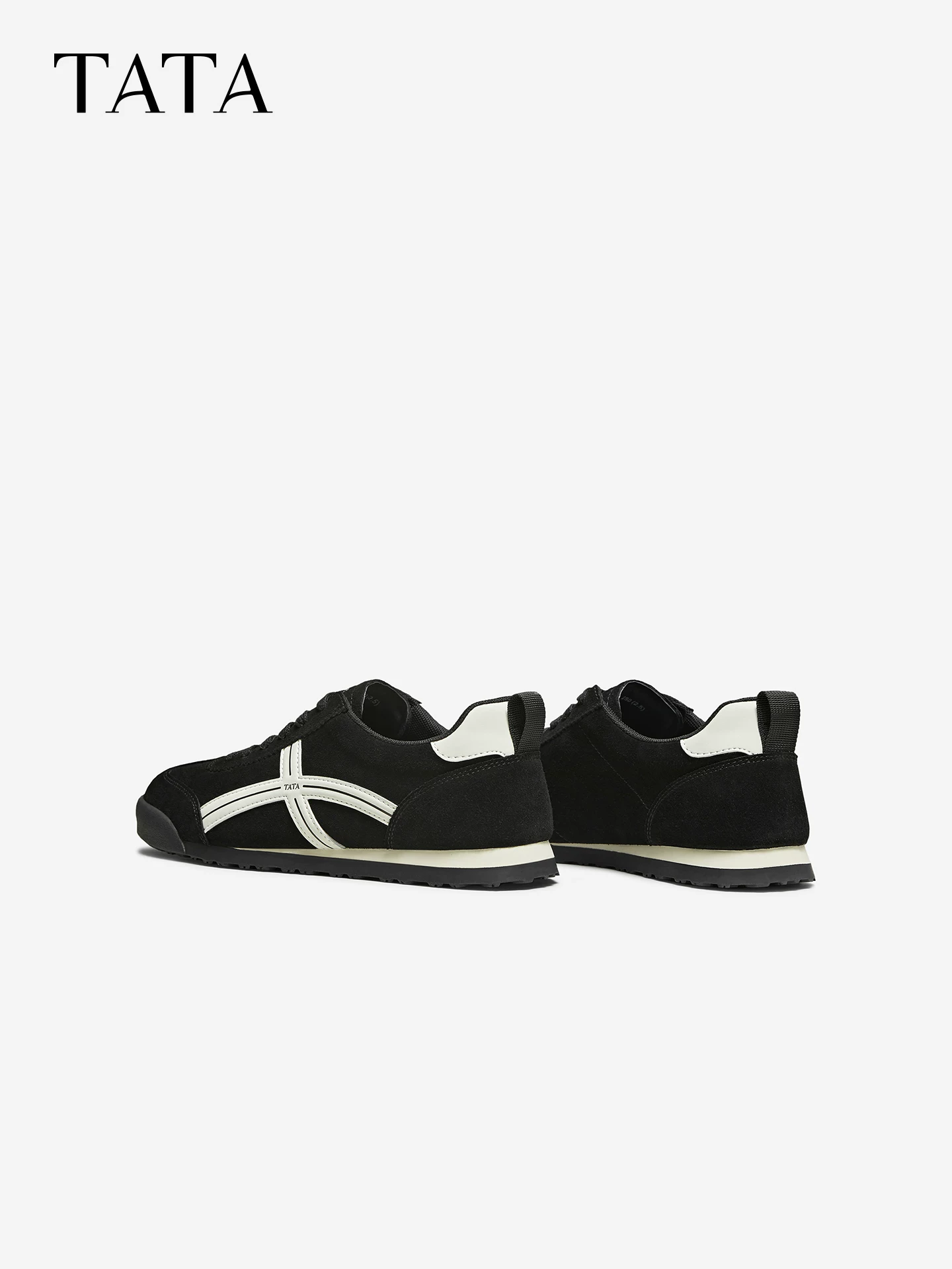 Giày nam TATA 2025 mùa đông mới đa năng, giày thường ngày phong cách retro đế dày, giày buộc dây PGM01CM5