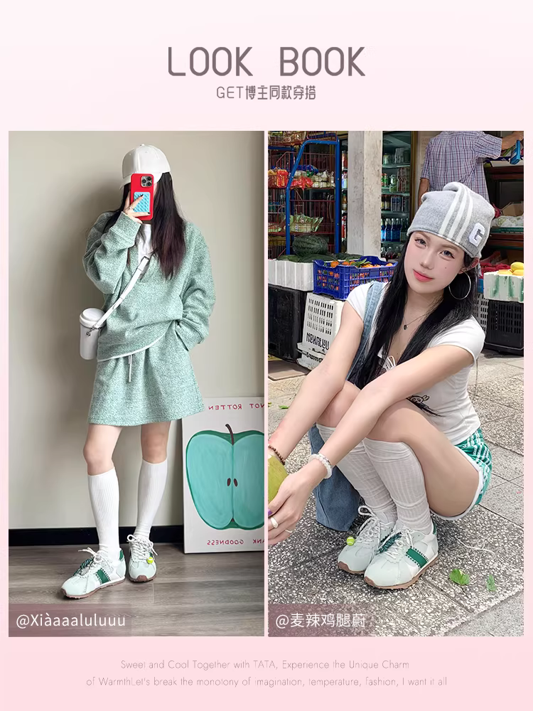 Giày thể thao nhẹ thoáng khí dành cho nữ TATA cùng phong cách của Shen Yue Giày chạy bộ thông thường GQP02BM5