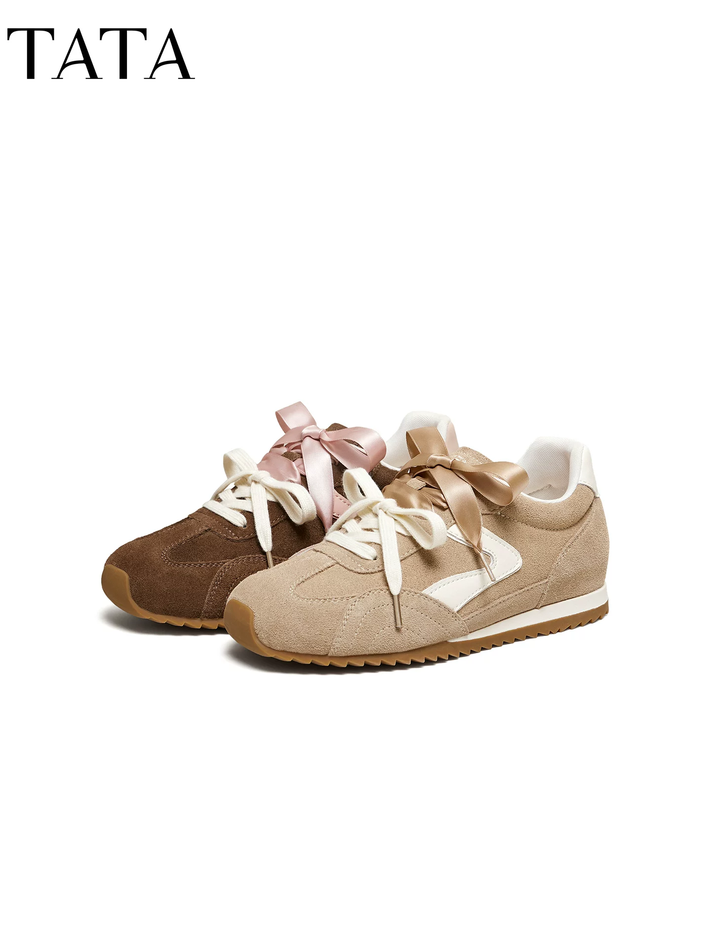 Giày Nữ TATA 2026 Mùa Xuân Mới Giày Thường Ngày Đức Giày Tập Luyện Đế Bằng Giày Thể Thao GXT03AM6