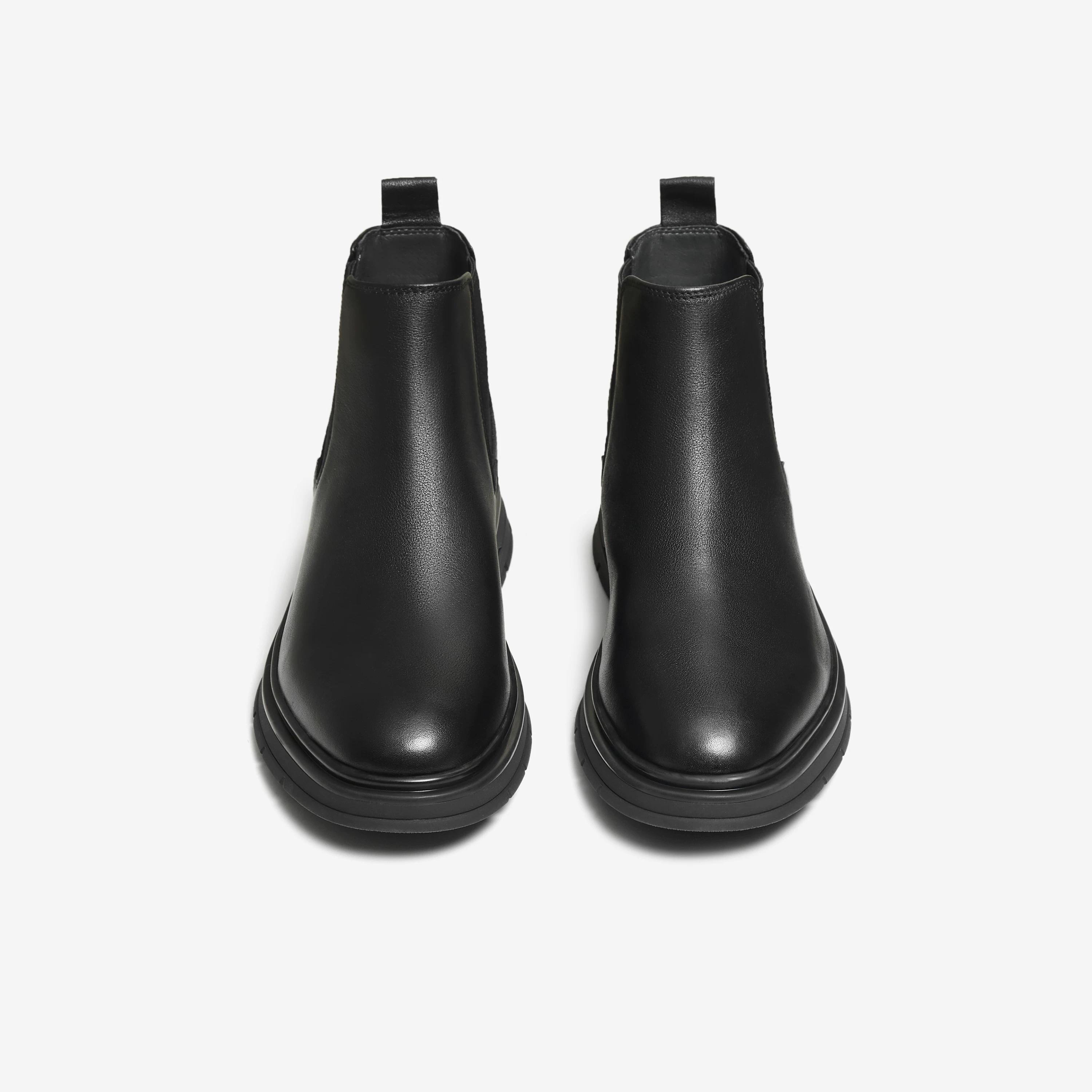 Giày Nam TATA 2025 Mùa Đông Mới Giày Thường Đa Năng Giày Chelsea Boots Đen Giày Bốt Ngắn 72W43DD5