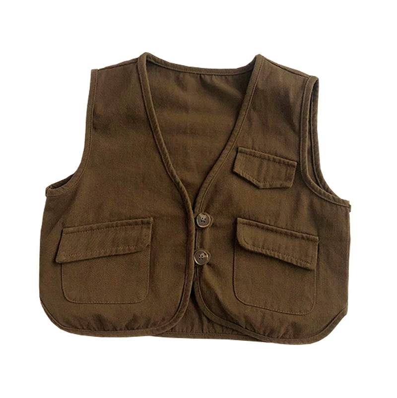Đây là sản phẩm rất được khuyến khích~ Áo vest công sở~ Áo vest trẻ em cotton mùa xuân thu phiên bản gốc Hàn Quốc dành cho bé trai và bé gái, hợp thời trang và đa năng.