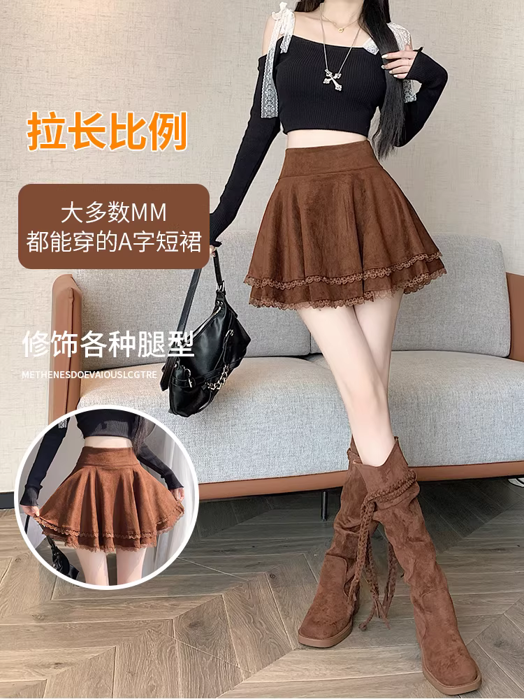 Váy nhung da nai cho nữ mùa thu đông, váy bánh nhiều tầng, váy rất đẹp, váy chữ A lưng cao, váy da, váy ngắn