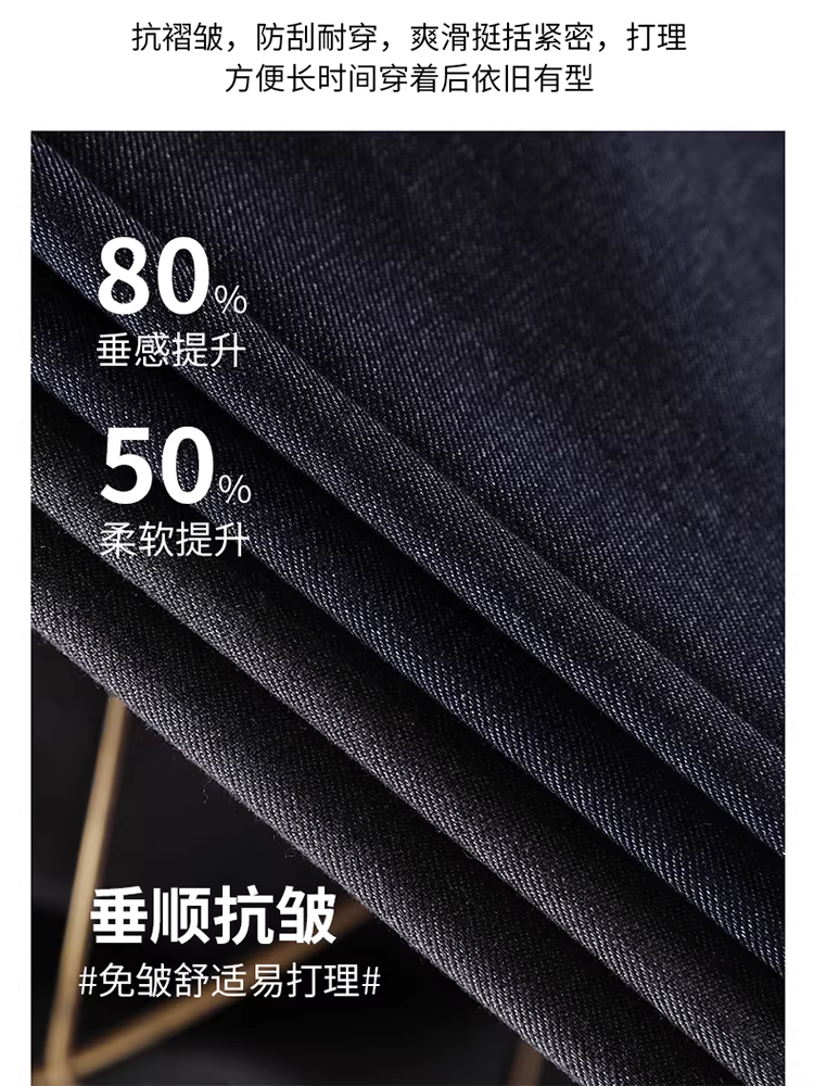 Quần âu ống rộng màu xám dành cho nữ, mùa xuân thu, phong cách cổ điển, quần dài dành cho người cao, quần dài dáng suông, quần dài kiểu scimitar.