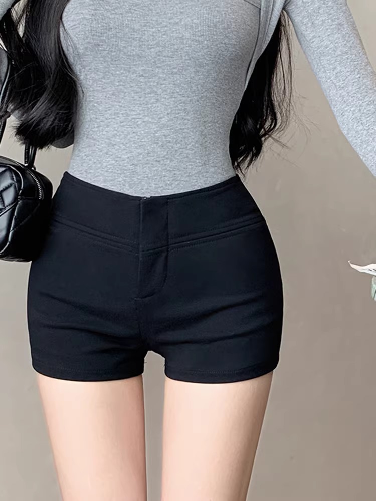 Quần short kaki lưng thấp cho nữ, quần legging xuân thu, quần rất đẹp, quần bó sát ôm sát mông, quần short bốt.