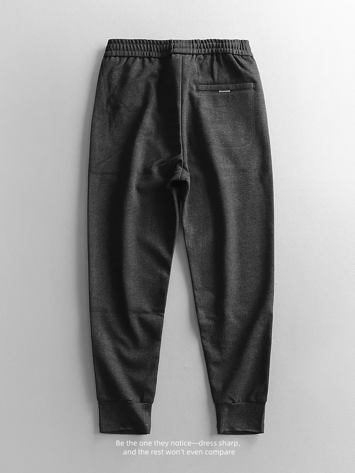 Quần len LUUD dành cho nam, quần ống đứng ôm dáng mùa đông, ấm áp, có dây thun ở eo, dây rút, quần jogger lông cừu chải kỹ.