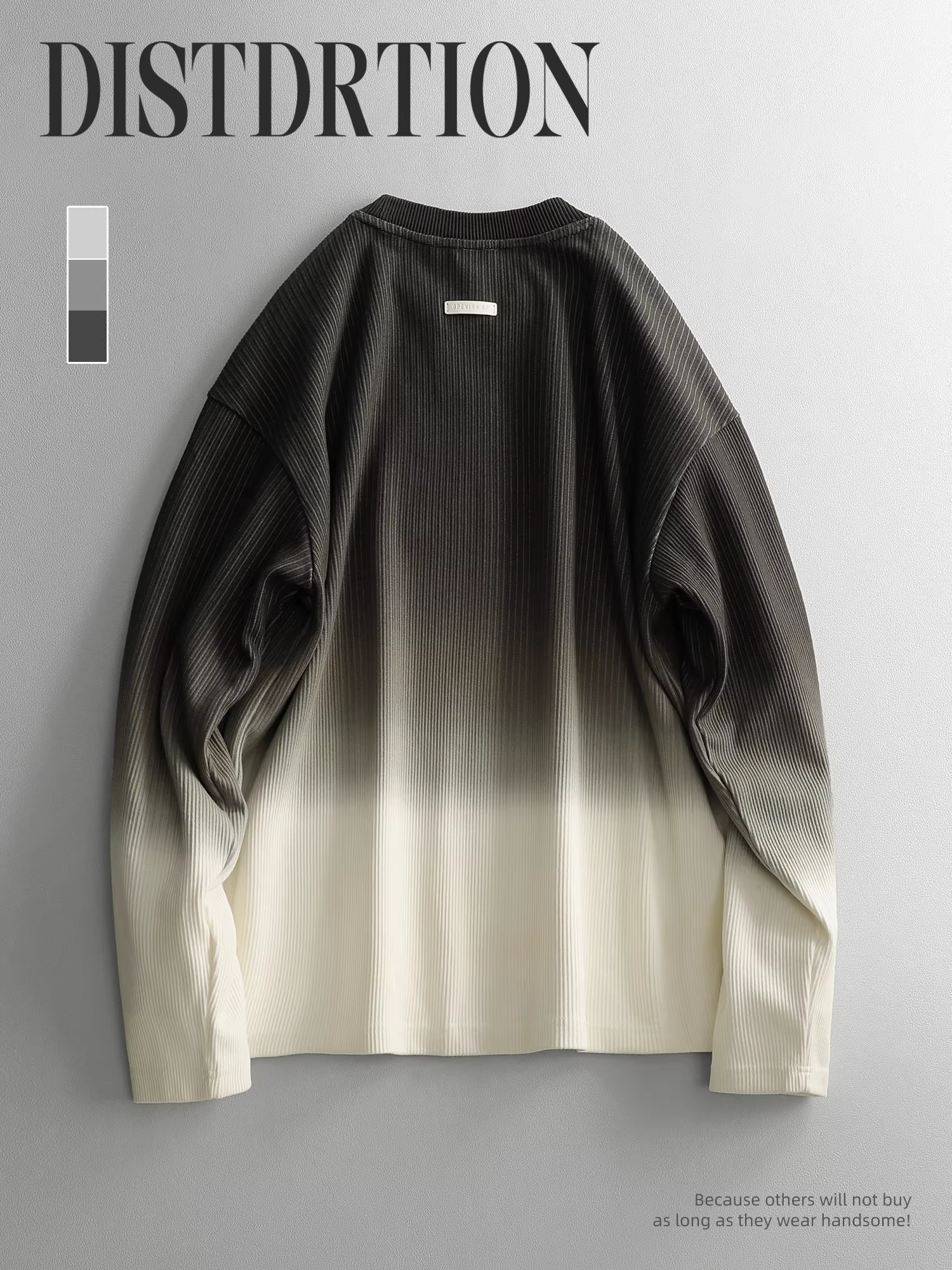 Ưu đãi đặc biệt: Áo len dài tay dệt jacquard phối màu thời thượng dành cho nam, kiểu dáng hiện đại, rộng rãi, cổ tròn.